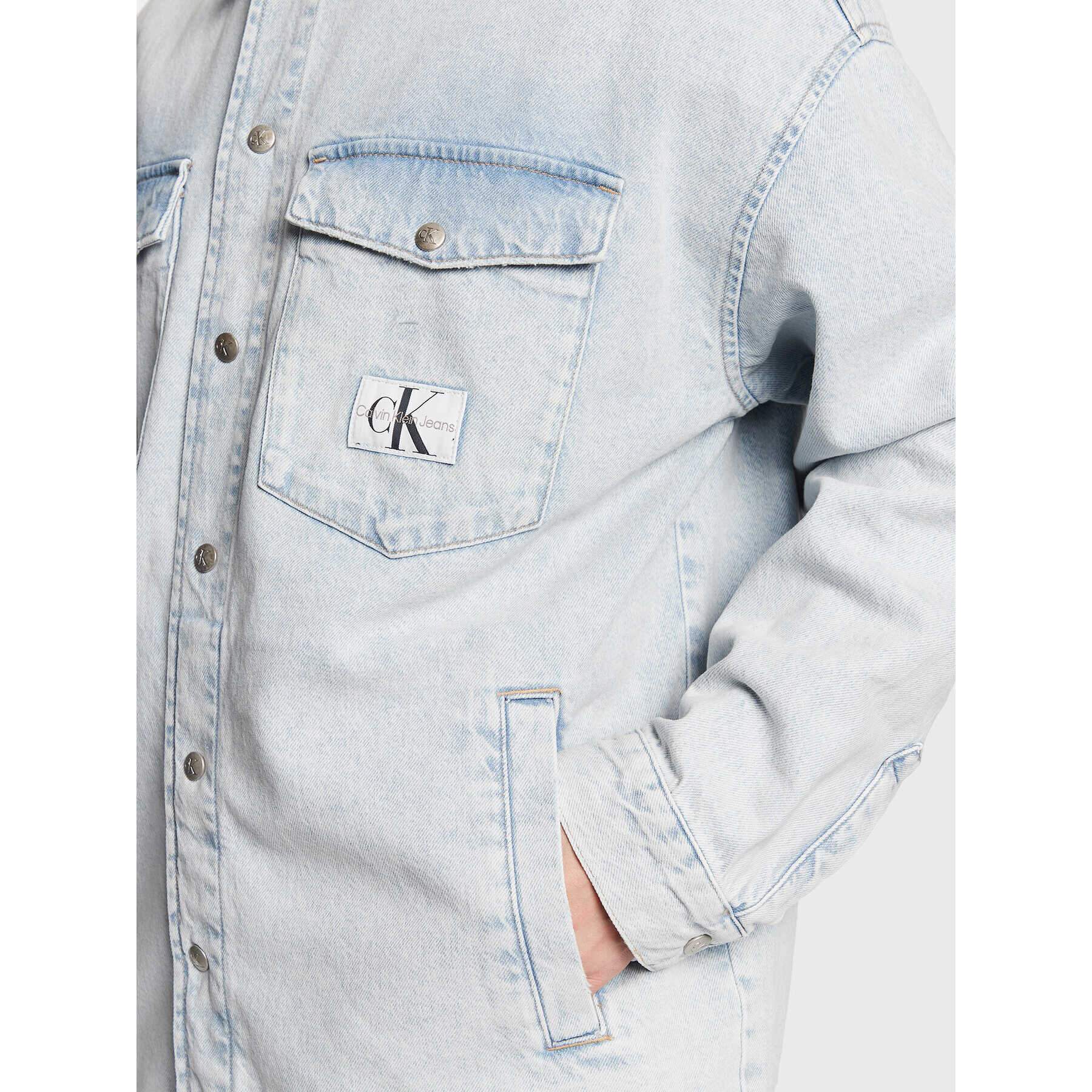 Calvin Klein Jeans Дънково яке J30J322383 Син Oversize - Pepit.bg
