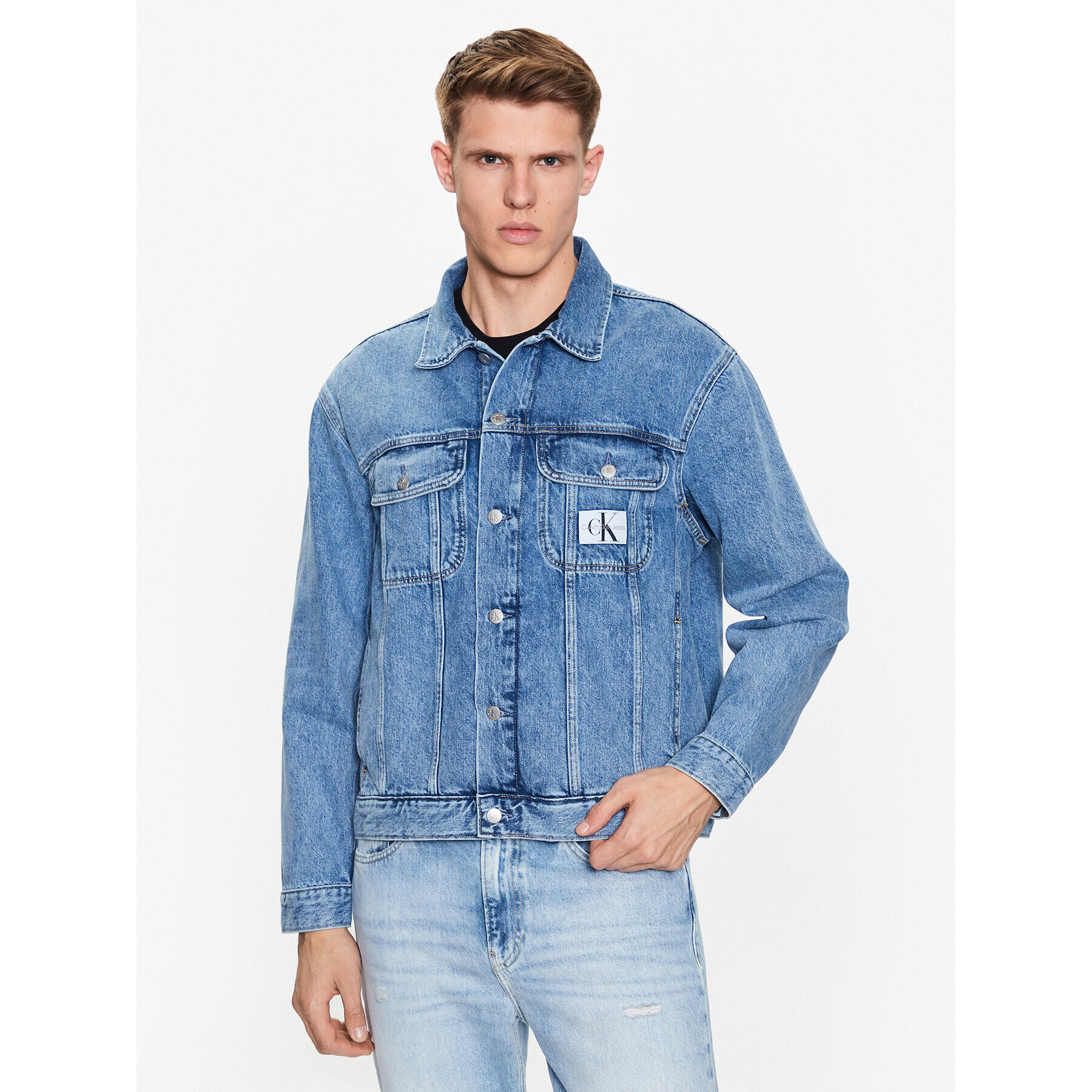 Calvin Klein Jeans Дънково яке J30J322768 Син Regular Fit - Pepit.bg