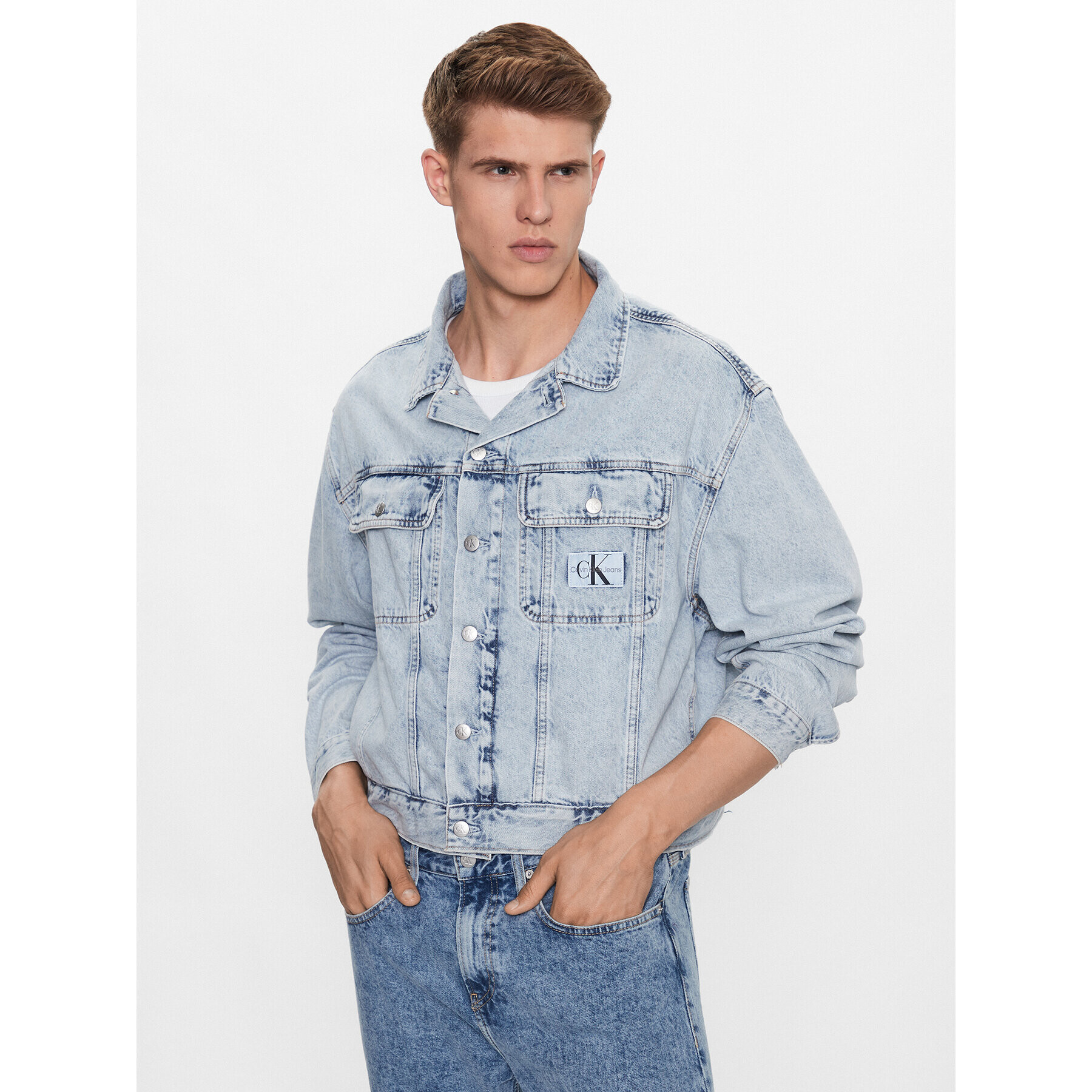 Calvin Klein Jeans Дънково яке J30J323319 Син Regular Fit - Pepit.bg