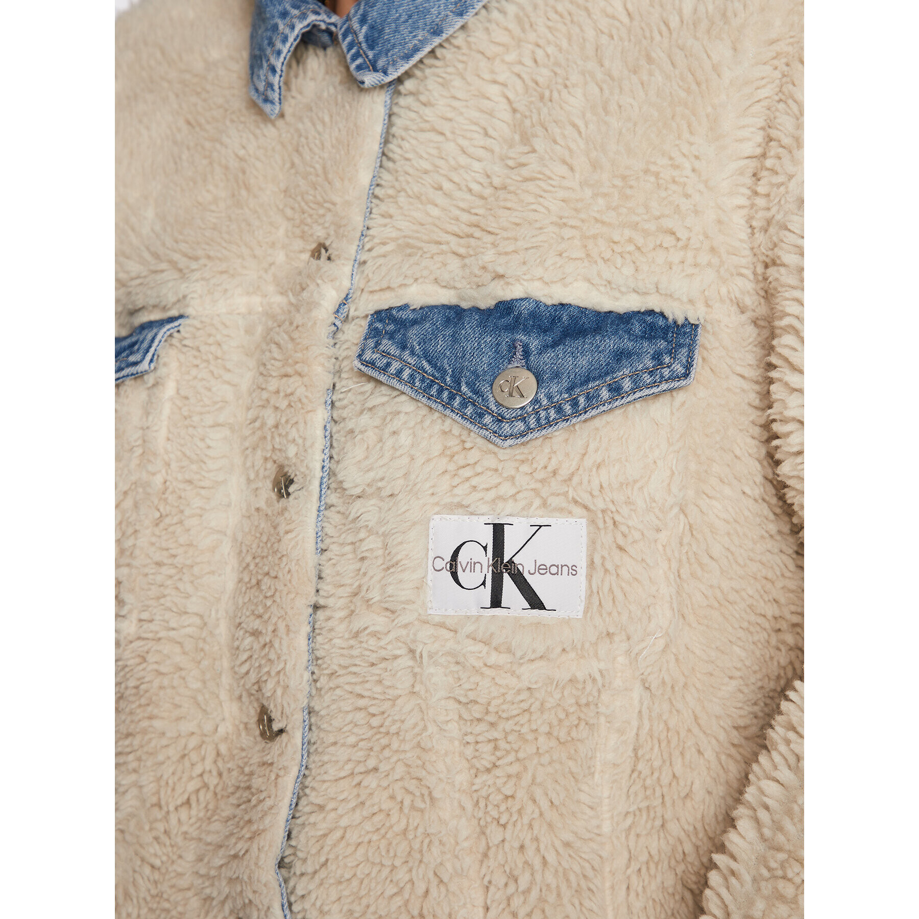 Calvin Klein Jeans Дънково яке Sherpa J20J219349 Син Regular Fit - Pepit.bg