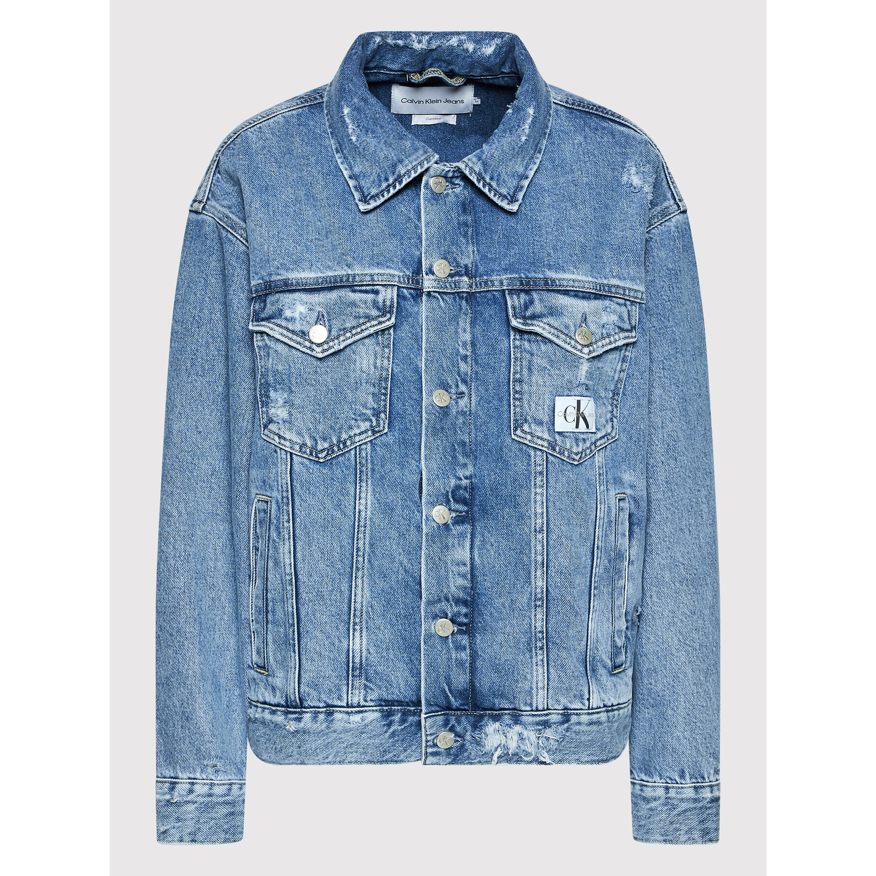 Calvin Klein Jeans Дънково яке J20J219207 Син Oversize - Pepit.bg