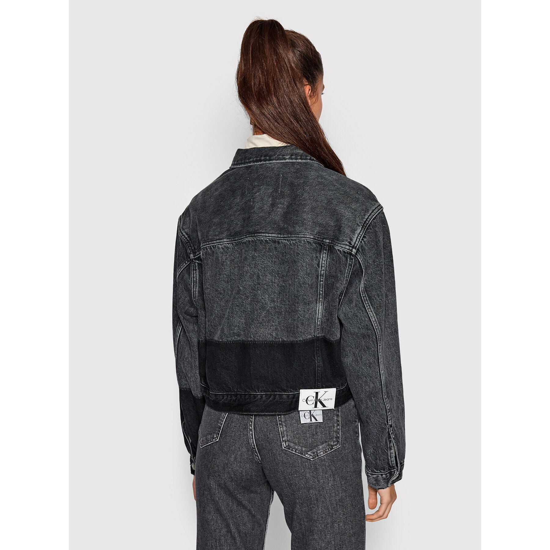 Calvin Klein Jeans Дънково яке J20J219211 Сив Oversize - Pepit.bg