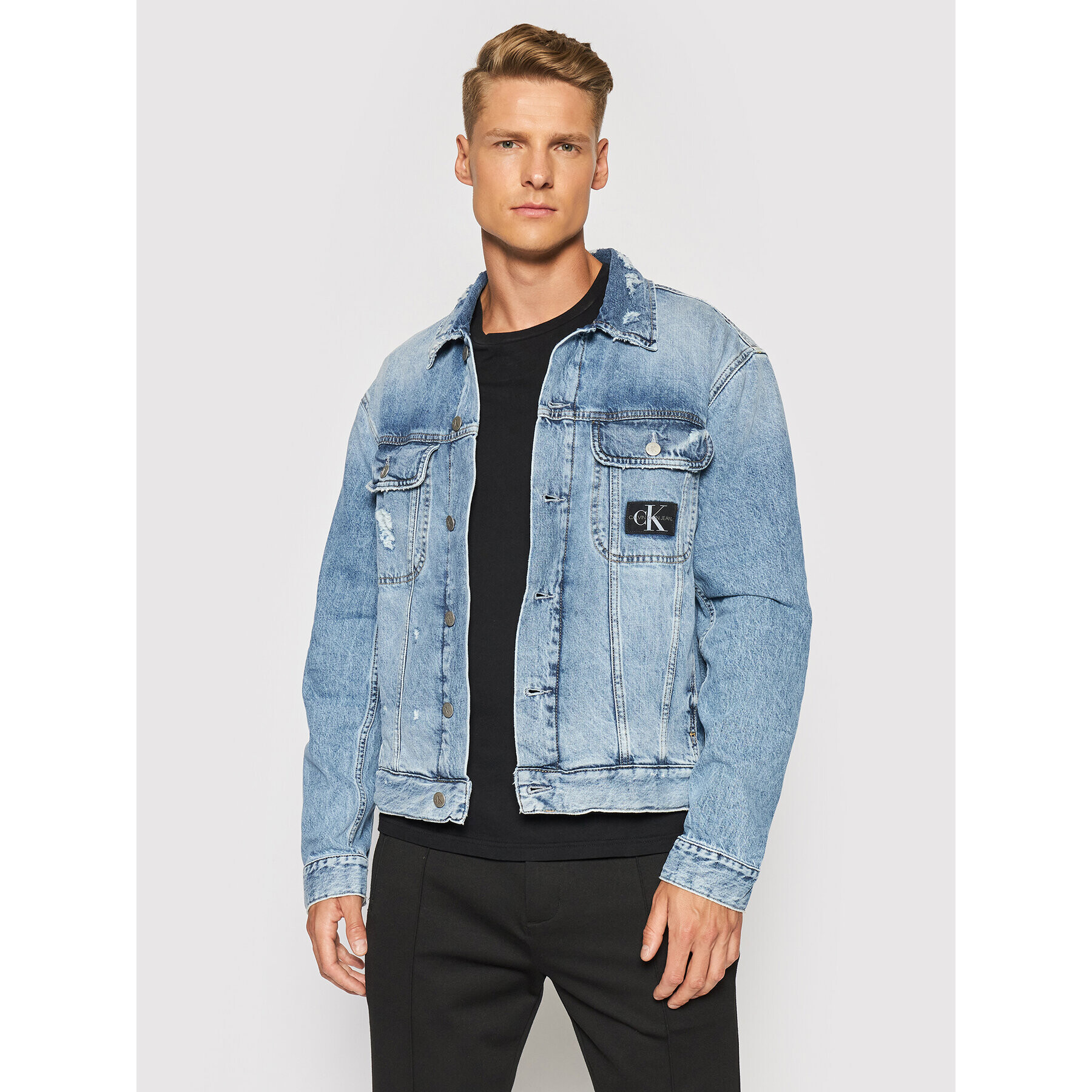 Calvin Klein Jeans Дънково яке J30J318386 Син Regular Fit - Pepit.bg