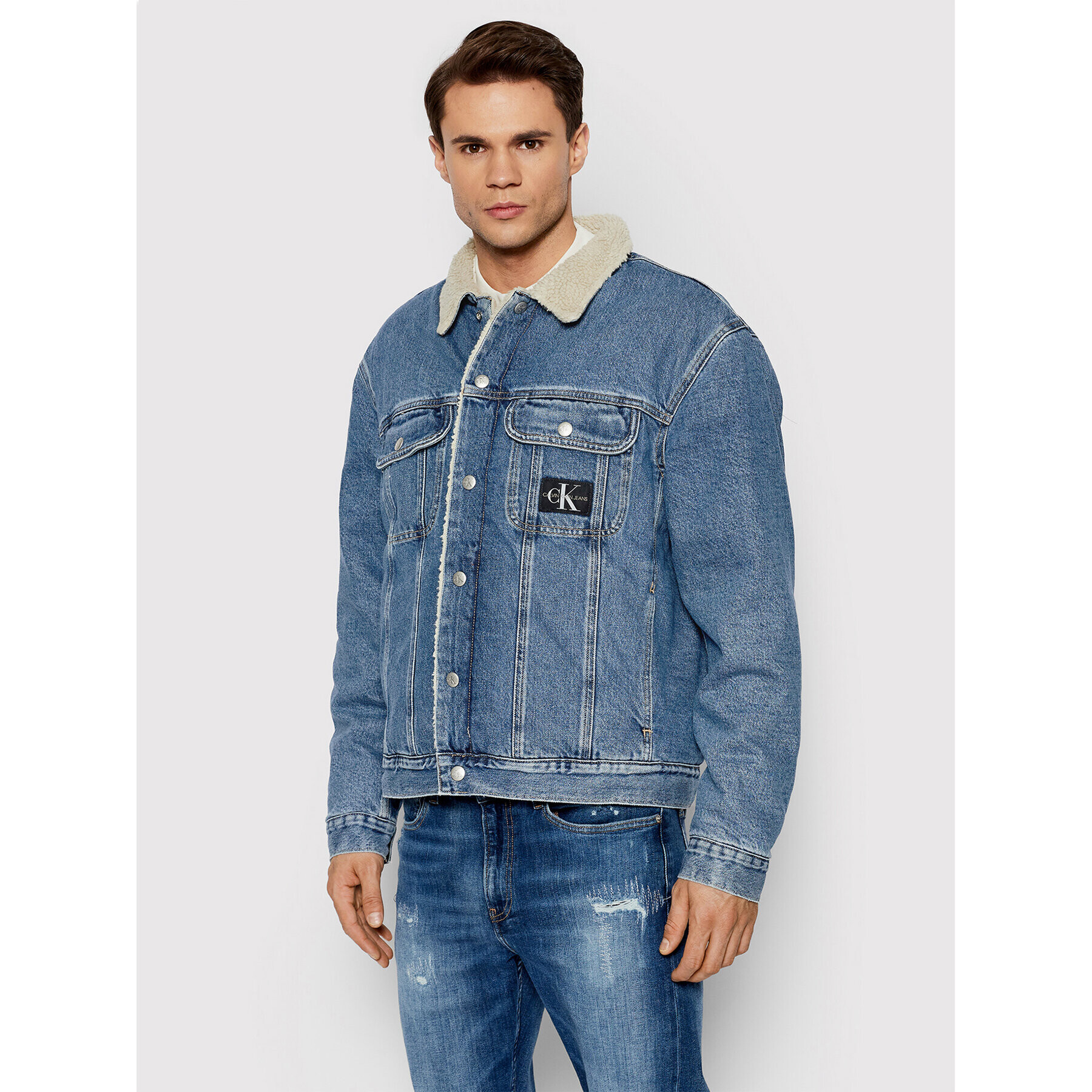 Calvin Klein Jeans Дънково яке J30J319052 Син Regular Fit - Pepit.bg