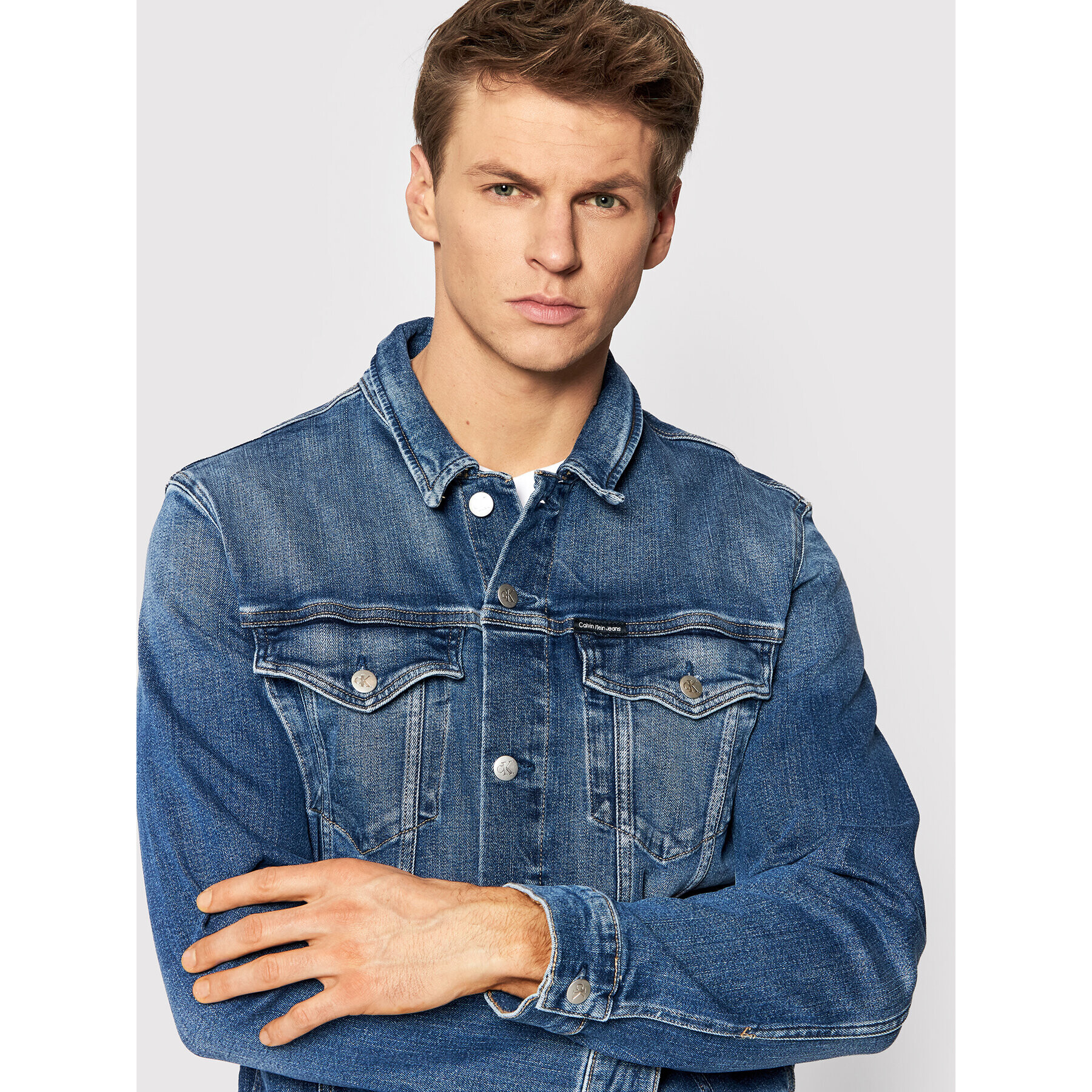 Calvin Klein Jeans Дънково яке J30J319794 Син Slim Fit - Pepit.bg