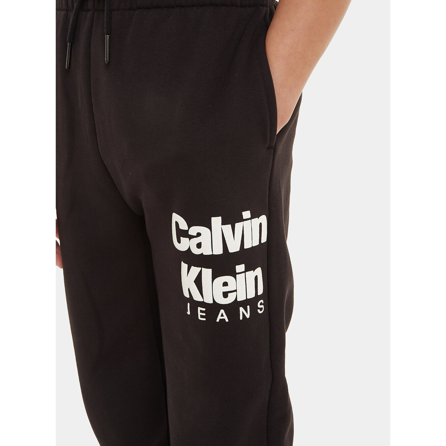 Calvin Klein Jeans Долнище анцуг IB0IB01816 Черен Regular Fit - Pepit.bg