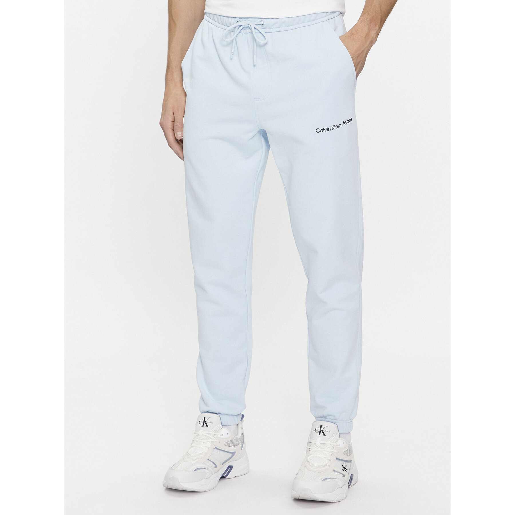 Calvin Klein Jeans Долнище анцуг Institutional Hwk Pant J30J324739 Син Regular Fit - Pepit.bg