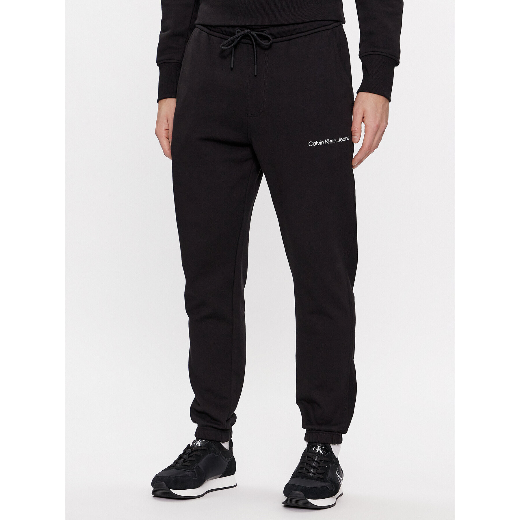Calvin Klein Jeans Долнище анцуг Institutional J30J324739 Черен Regular Fit - Pepit.bg
