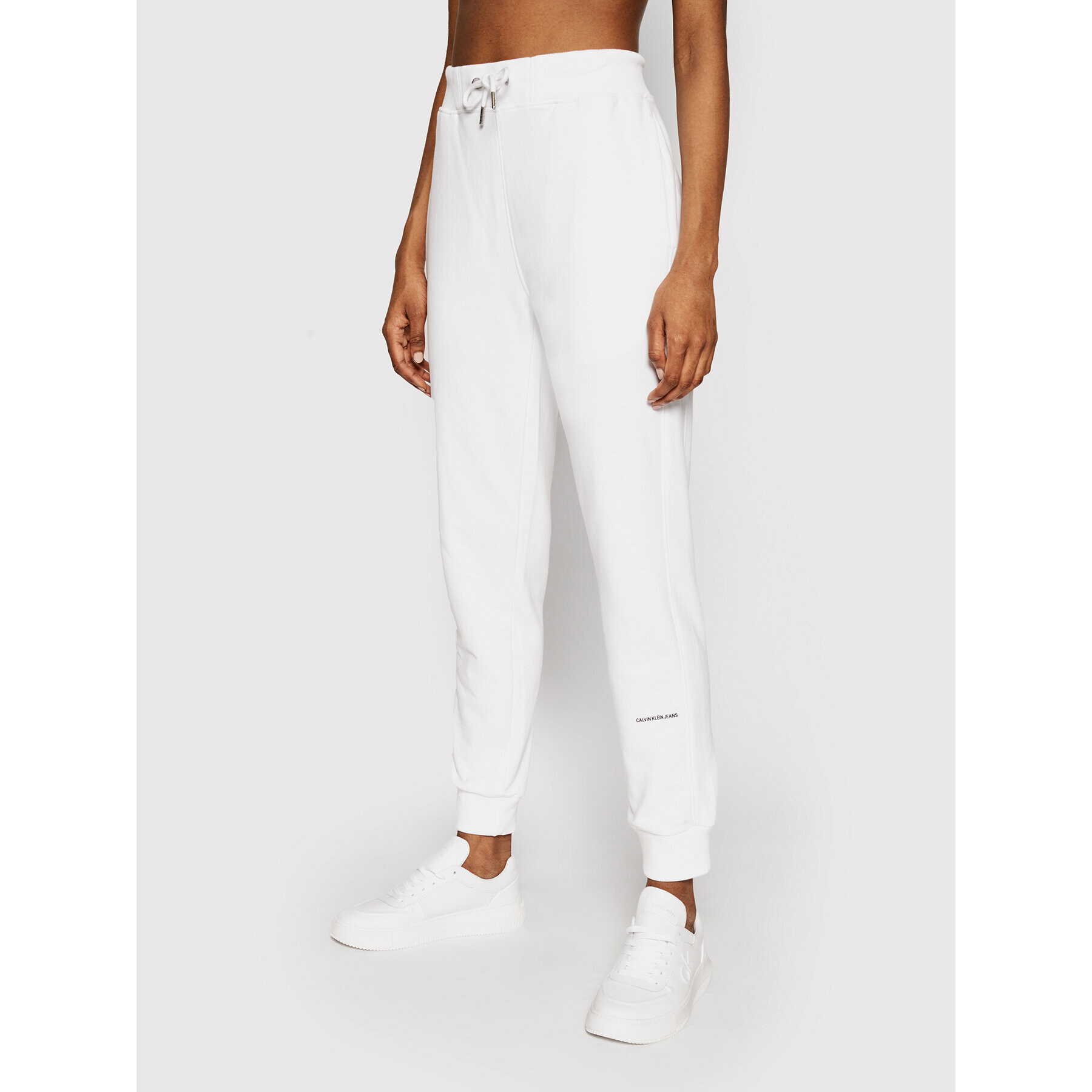 Calvin Klein Jeans Долнище анцуг J20J215518 Бял Regular Fit - Pepit.bg