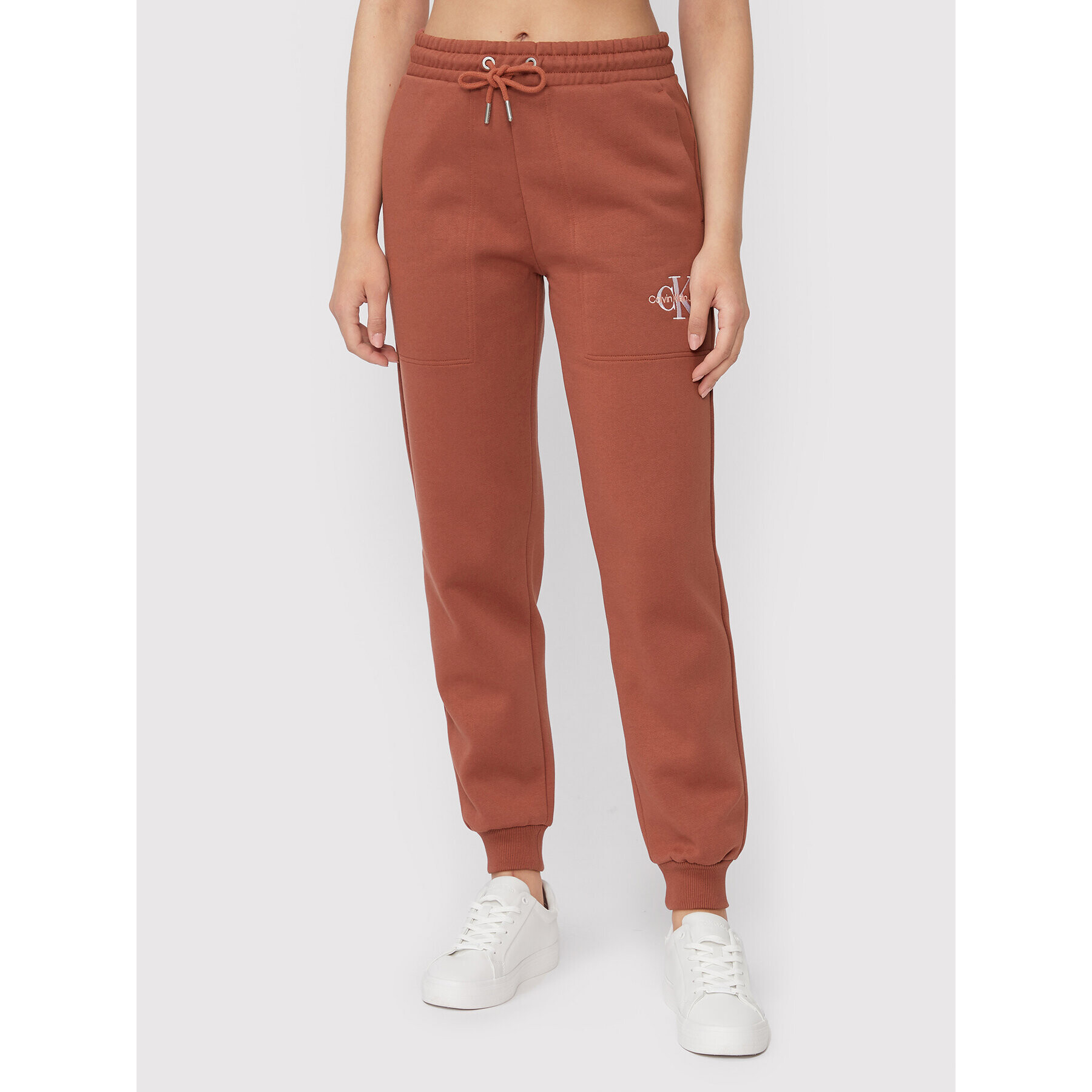 Calvin Klein Jeans Долнище анцуг J20J218971 Червен Slim Fit - Pepit.bg