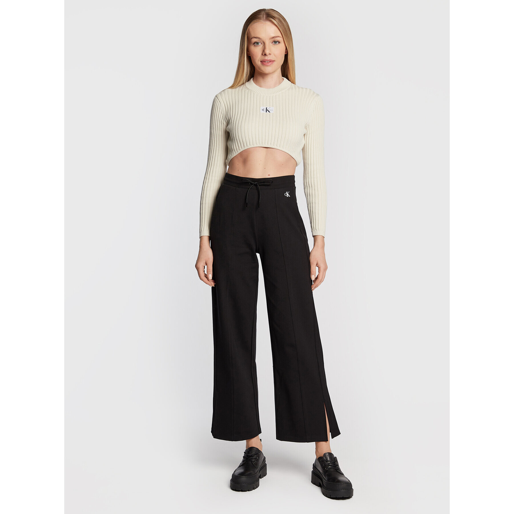 Calvin Klein Jeans Долнище анцуг J20J219645 Черен Regular Fit - Pepit.bg