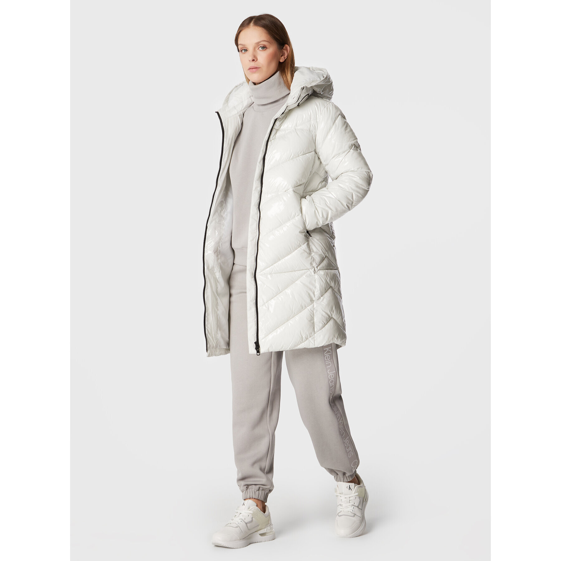 Calvin Klein Jeans Долнище анцуг J20J219738 Сив Relaxed Fit - Pepit.bg