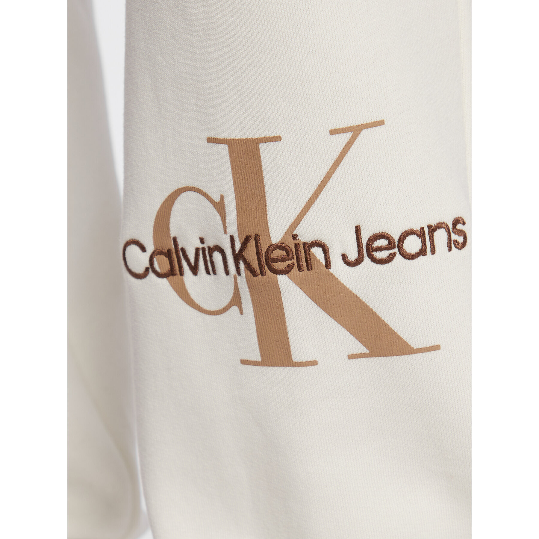 Calvin Klein Jeans Долнище анцуг J20J220265 Екрю Relaxed Fit - Pepit.bg