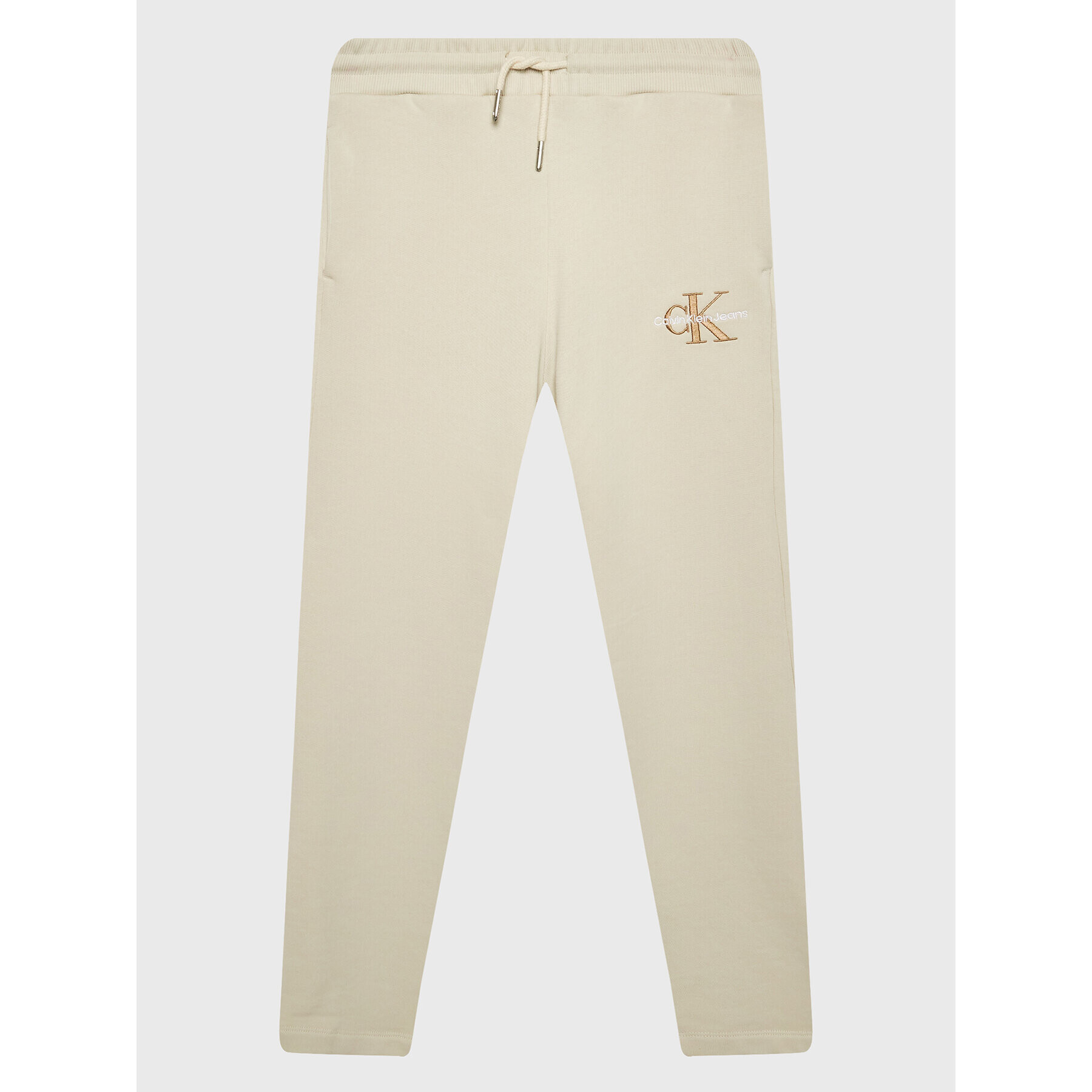 Calvin Klein Jeans Долнище анцуг Monogram Off Placed IG0IG01607 Екрю Regular Fit - Pepit.bg