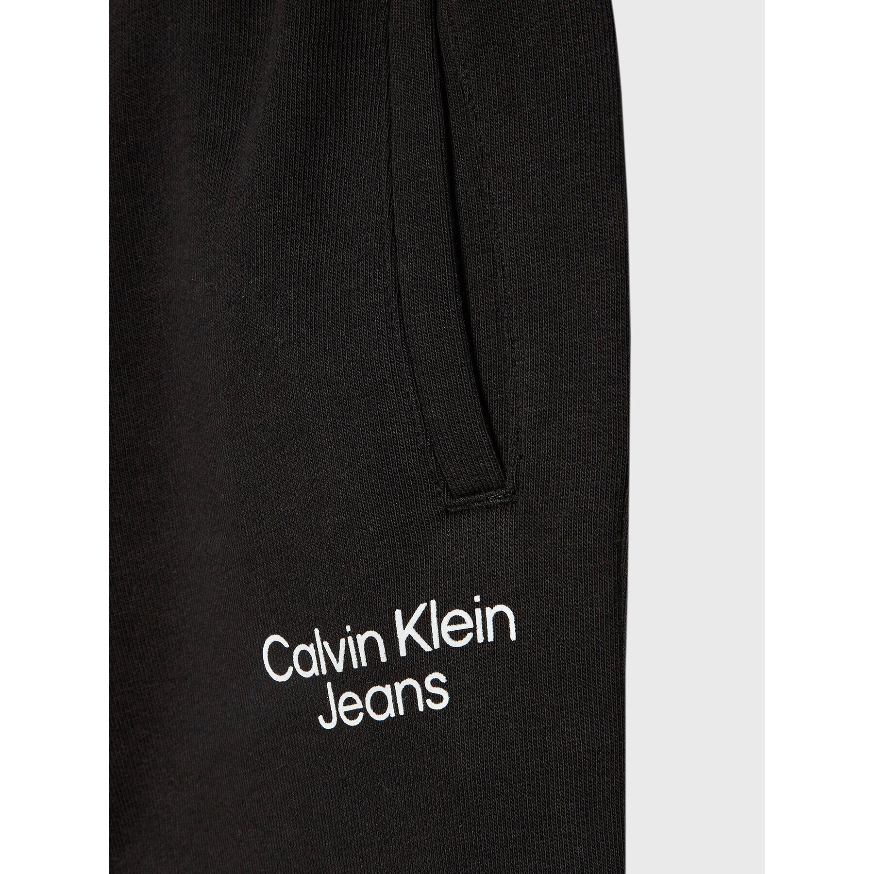 Calvin Klein Jeans Долнище анцуг Stack Logo IB0IB01282 Черен Regular Fit - Pepit.bg