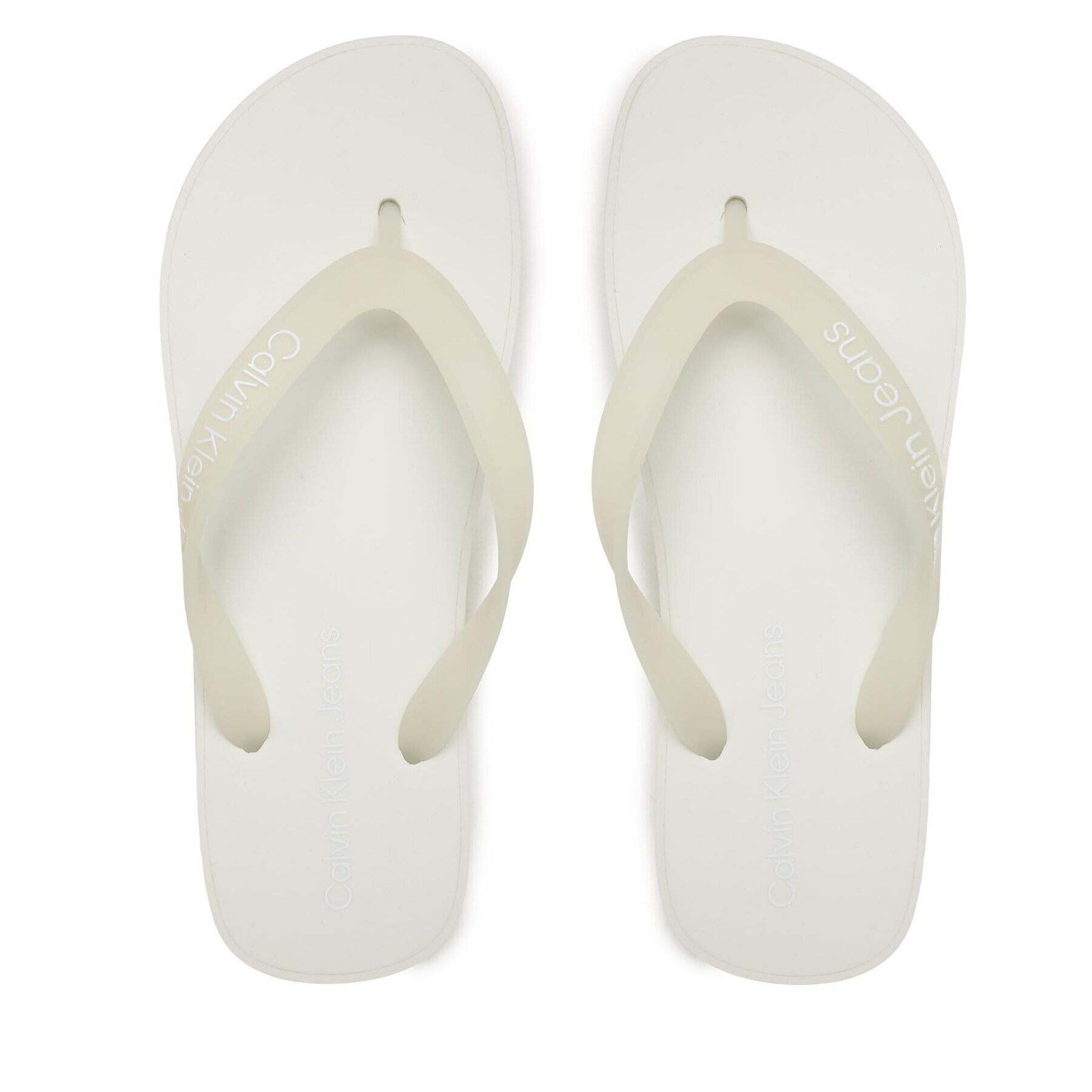 Calvin Klein Jeans Джапанки Beach Sandal Flatform Logo YW0YW01092 Бял - Pepit.bg