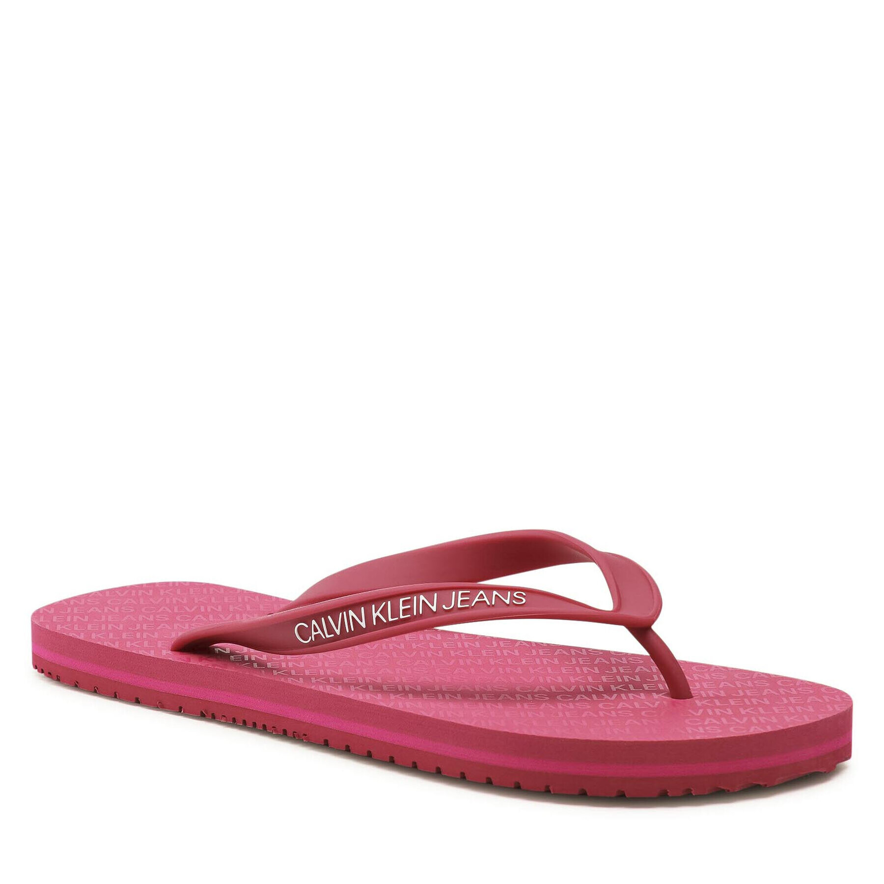 Calvin Klein Jeans Джапанки Beach Sandal Inst Aop Tpu YW0YW00100 Розов - Pepit.bg