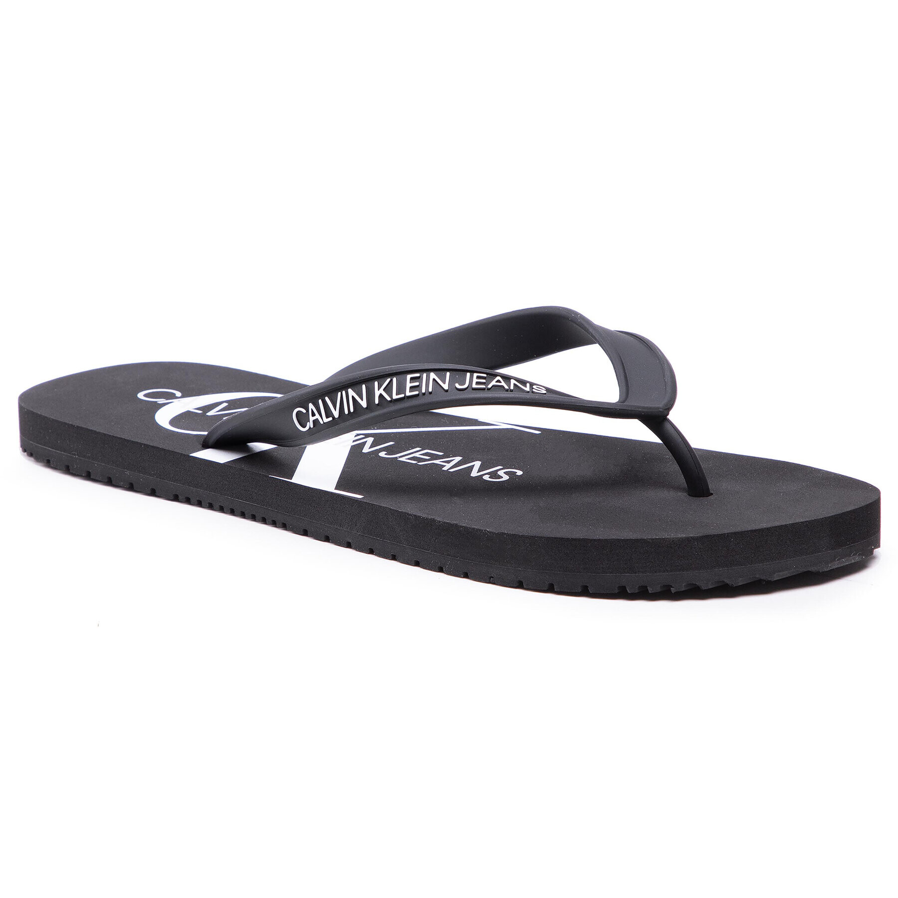 Calvin Klein Jeans Джапанки Beach Sandal Monogram Tpu YM0YM00055 Черен - Pepit.bg