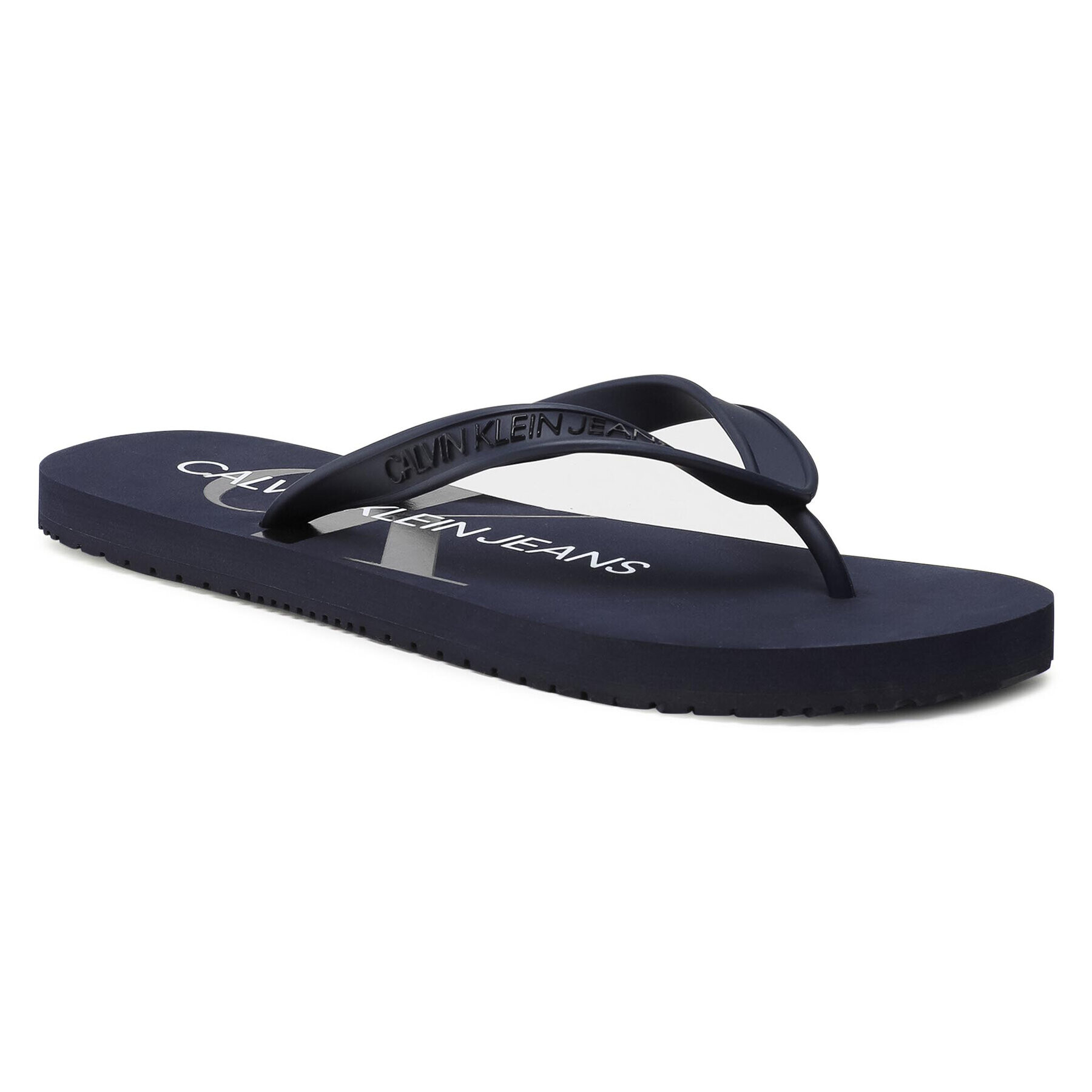 Calvin Klein Jeans Джапанки Beach Sandal Monogram Tpu YM0YM00055 Тъмносин - Pepit.bg