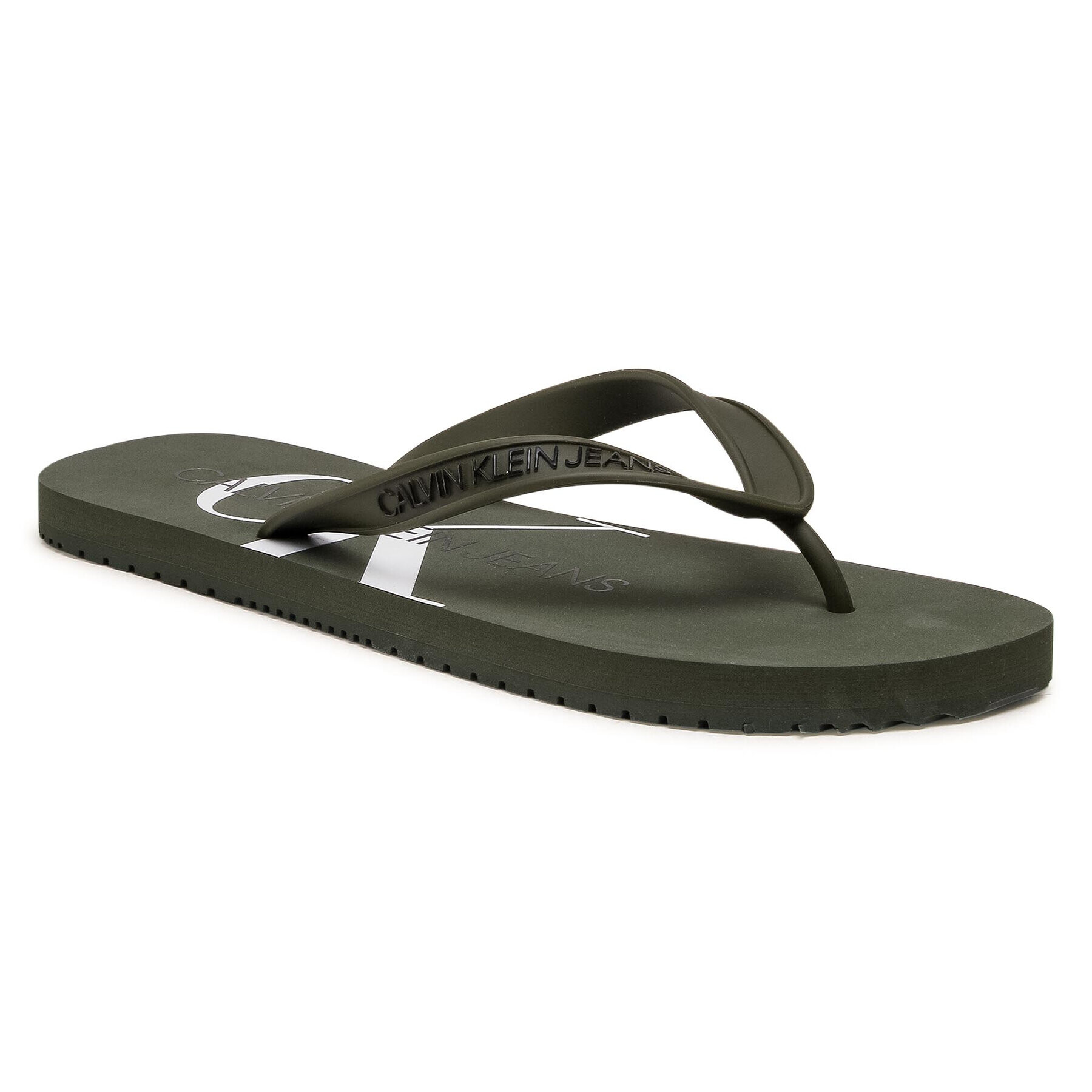 Calvin Klein Jeans Джапанки Beach Sandal Monogram Tpu YM0YM00055 Зелен - Pepit.bg