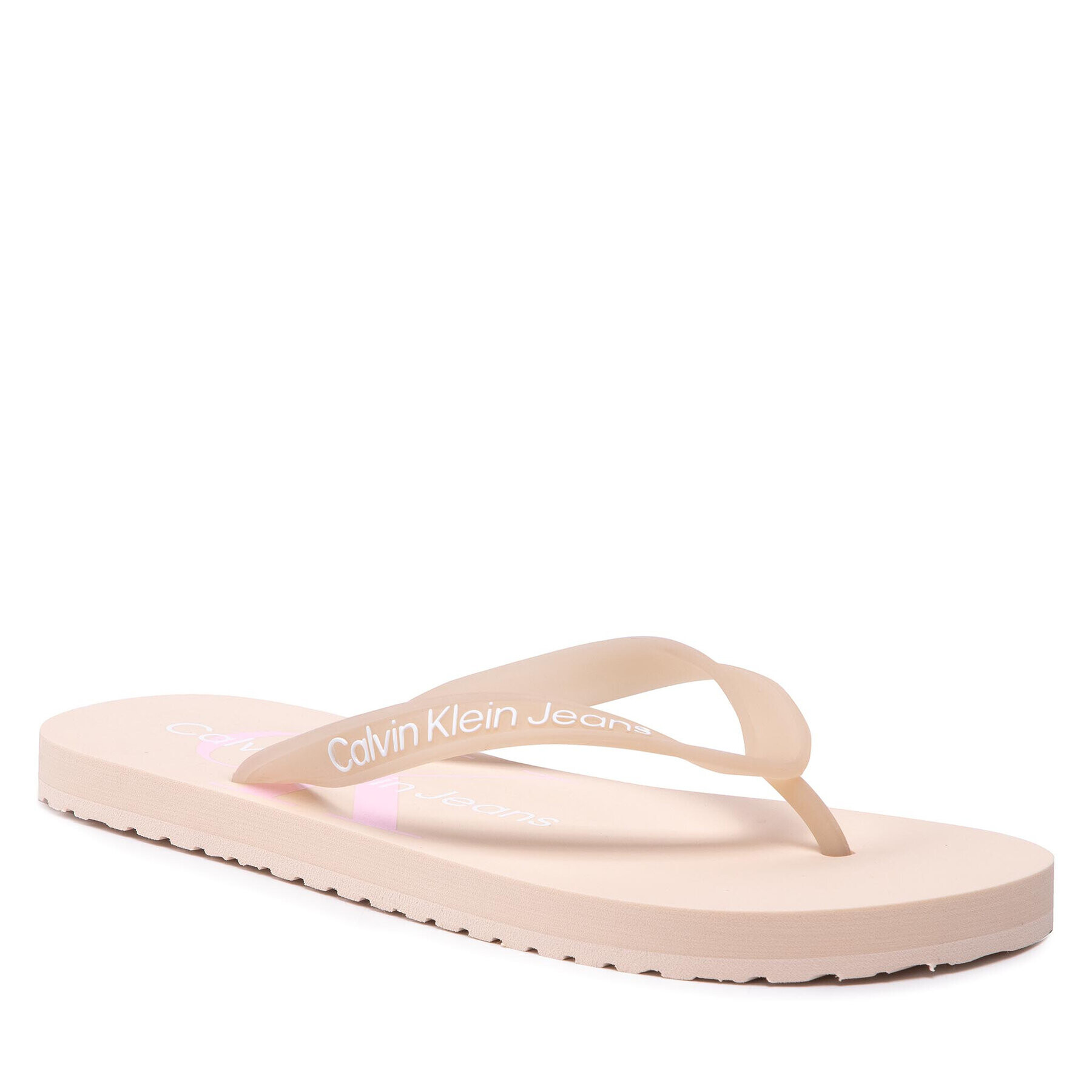 Calvin Klein Jeans Джапанки Beach Sandal Monogram Tpu YW0YW00098 Бежов - Pepit.bg