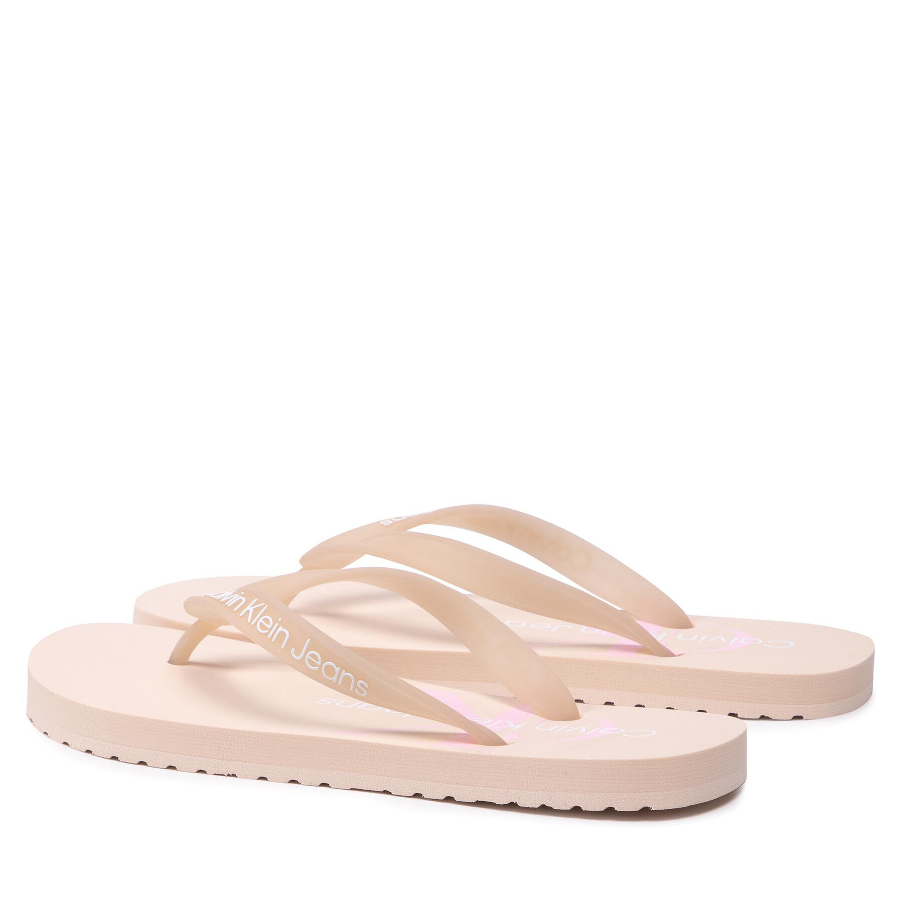 Calvin Klein Jeans Джапанки Beach Sandal Monogram Tpu YW0YW00098 Бежов - Pepit.bg