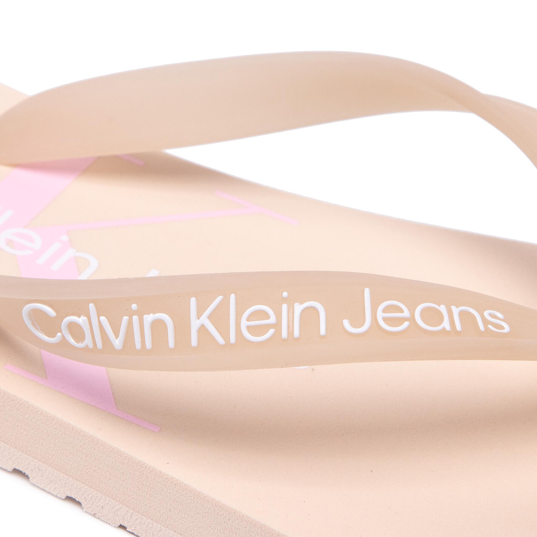 Calvin Klein Jeans Джапанки Beach Sandal Monogram Tpu YW0YW00098 Бежов - Pepit.bg