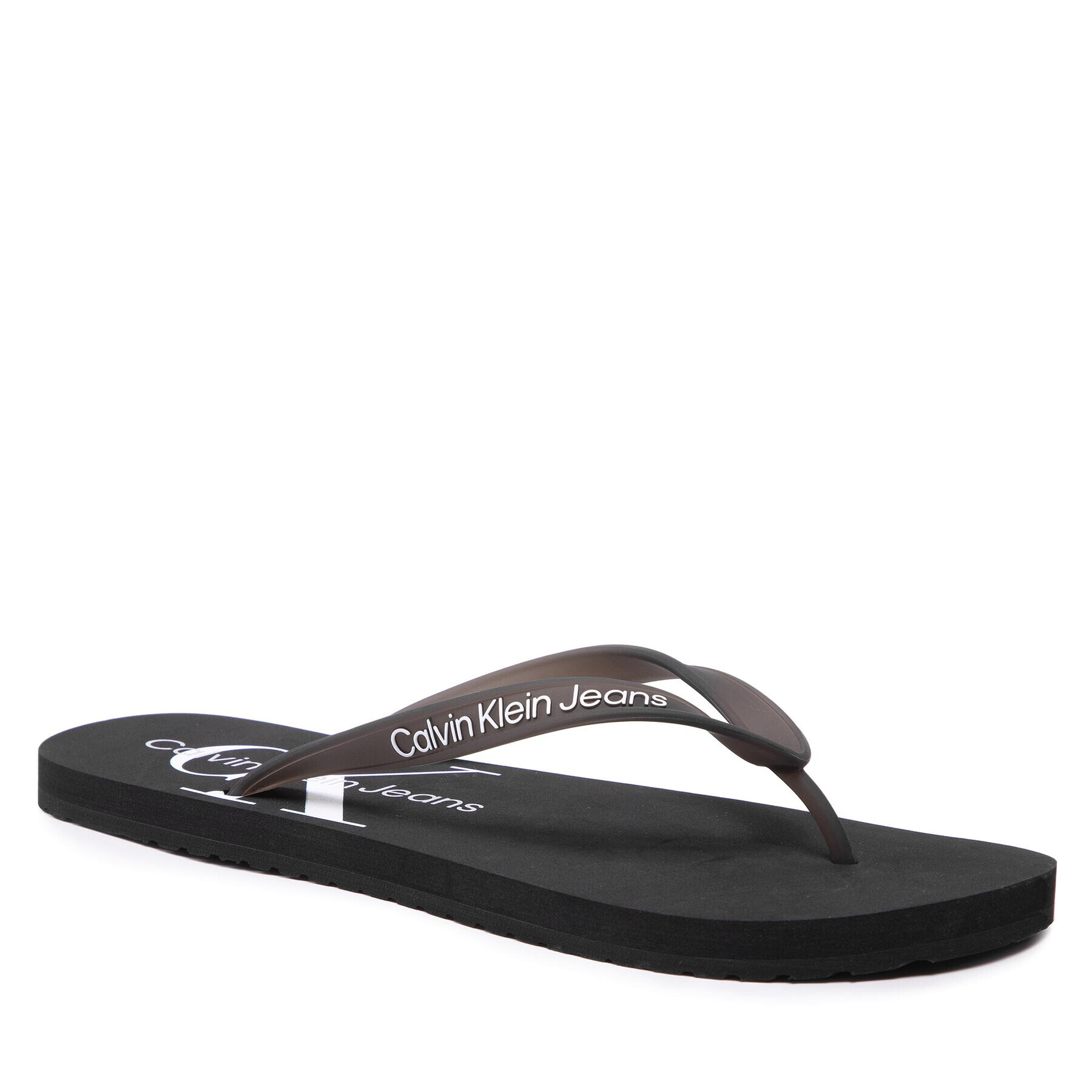 Calvin Klein Jeans Джапанки Beach Sandal Monogram Tpu YW0YW00098 Черен - Pepit.bg