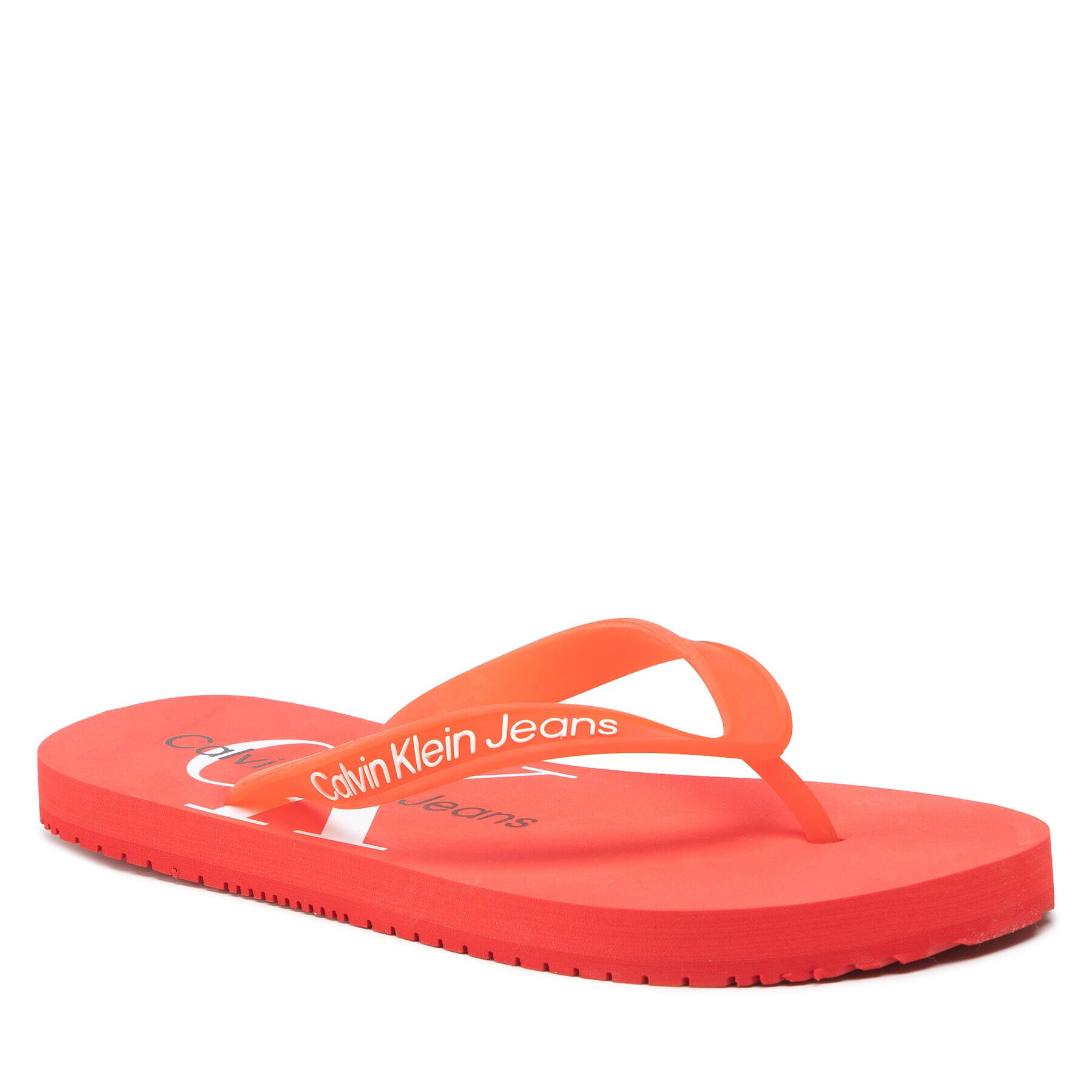 Calvin Klein Jeans Джапанки Beach Sandal Monogram Tpu YW0YW00098 Червен - Pepit.bg