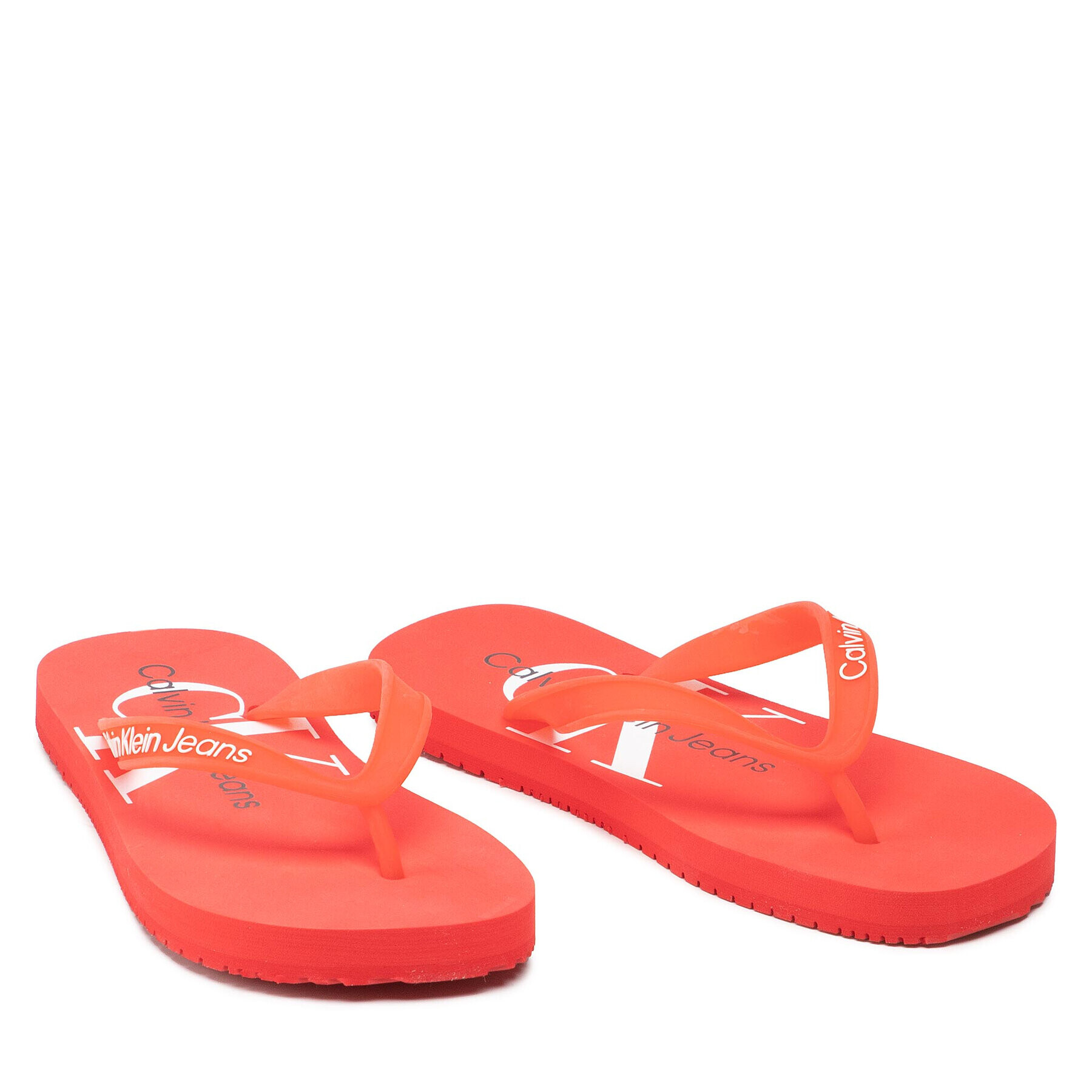 Calvin Klein Jeans Джапанки Beach Sandal Monogram Tpu YW0YW00098 Червен - Pepit.bg