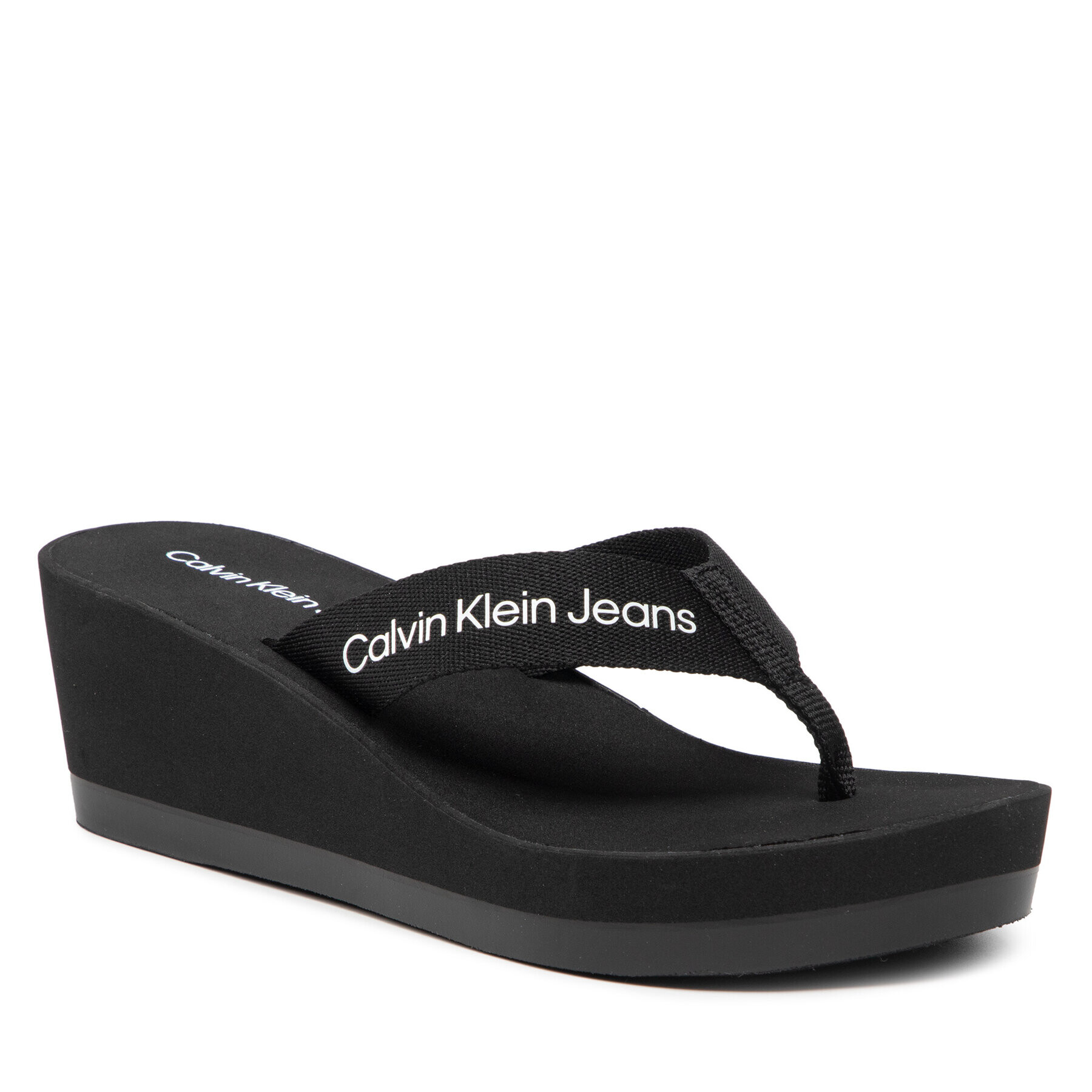 Calvin Klein Jeans Джапанки Beach Sandal Monogram YW0YW0064 Черен - Pepit.bg