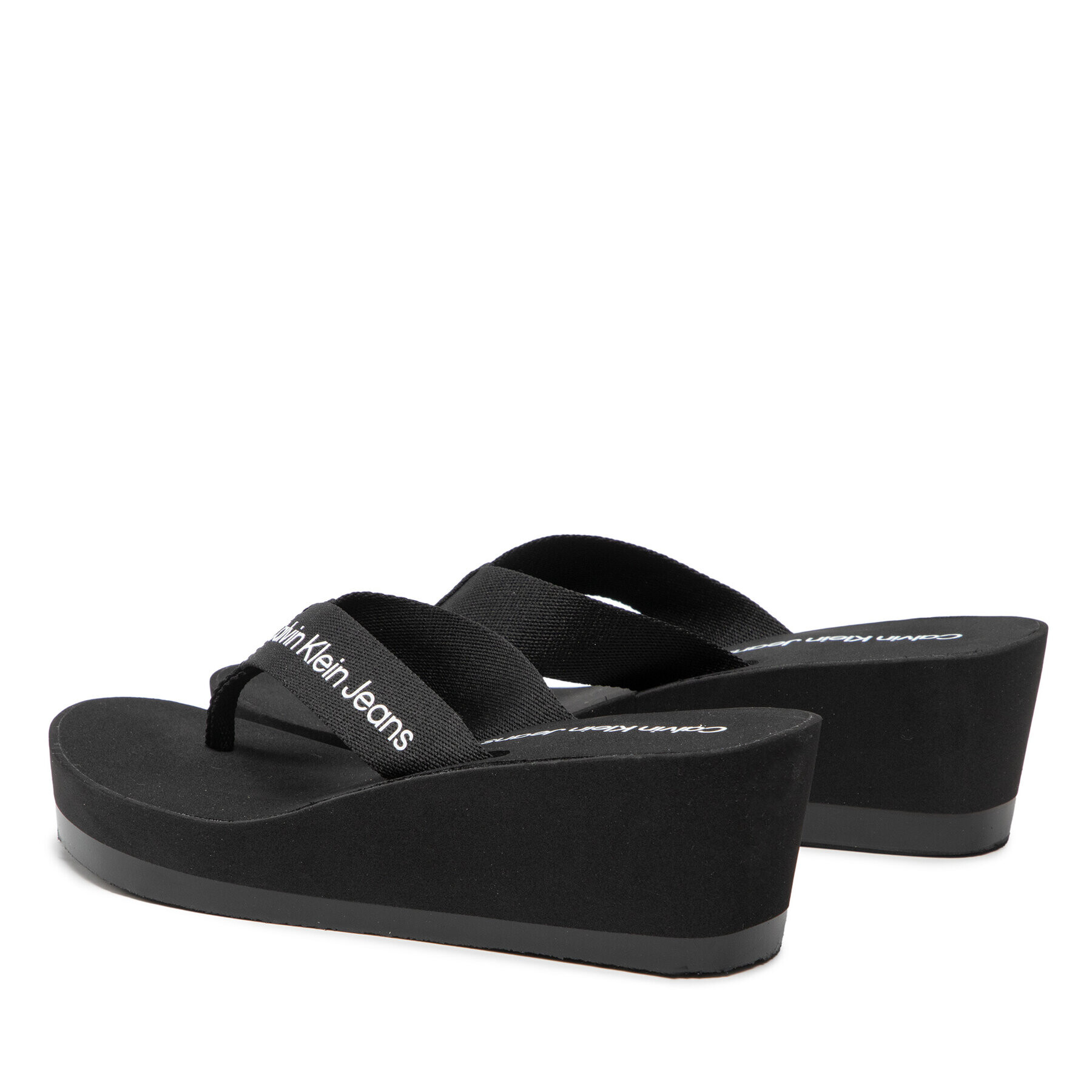 Calvin Klein Jeans Джапанки Beach Sandal Monogram YW0YW0064 Черен - Pepit.bg