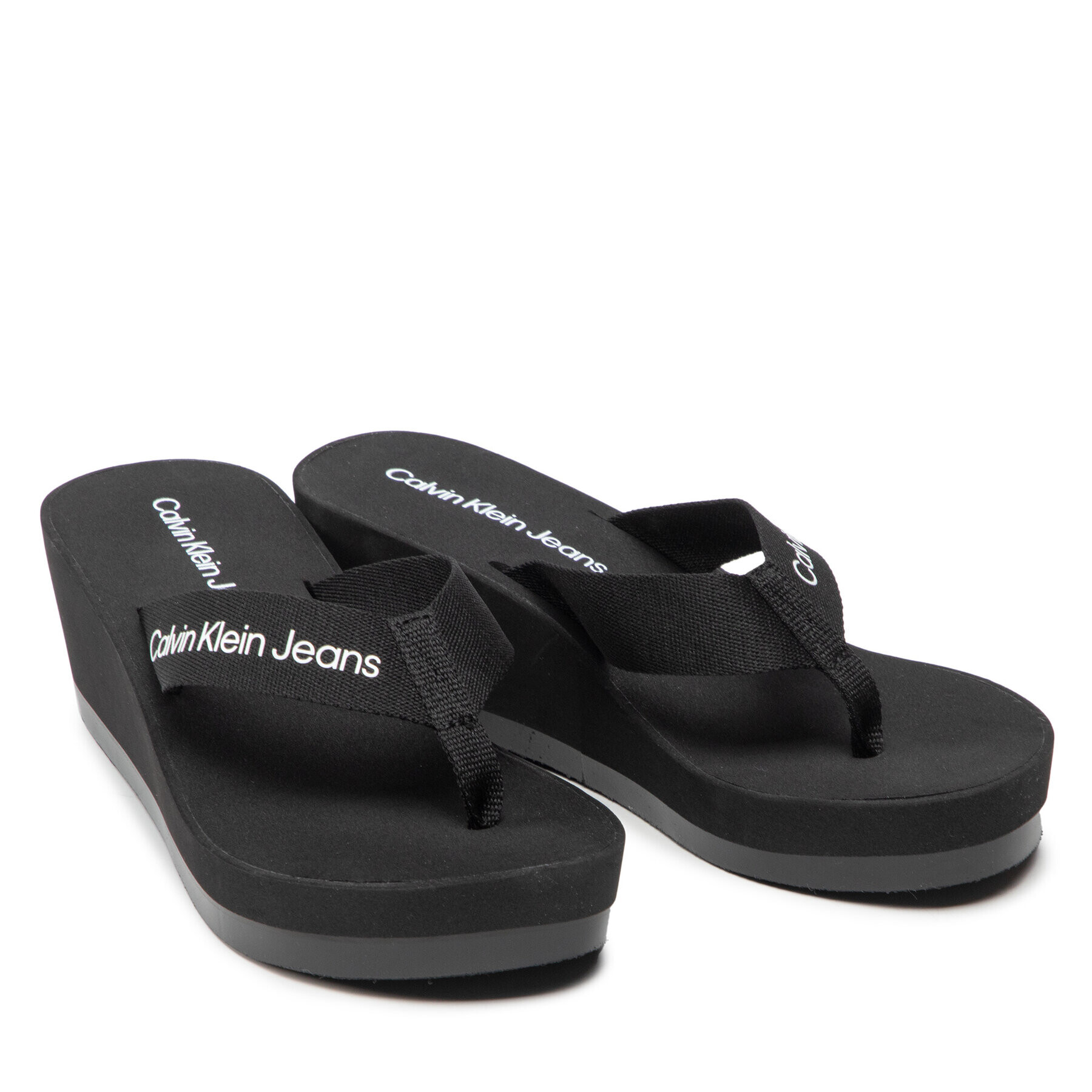 Calvin Klein Jeans Джапанки Beach Sandal Monogram YW0YW0064 Черен - Pepit.bg