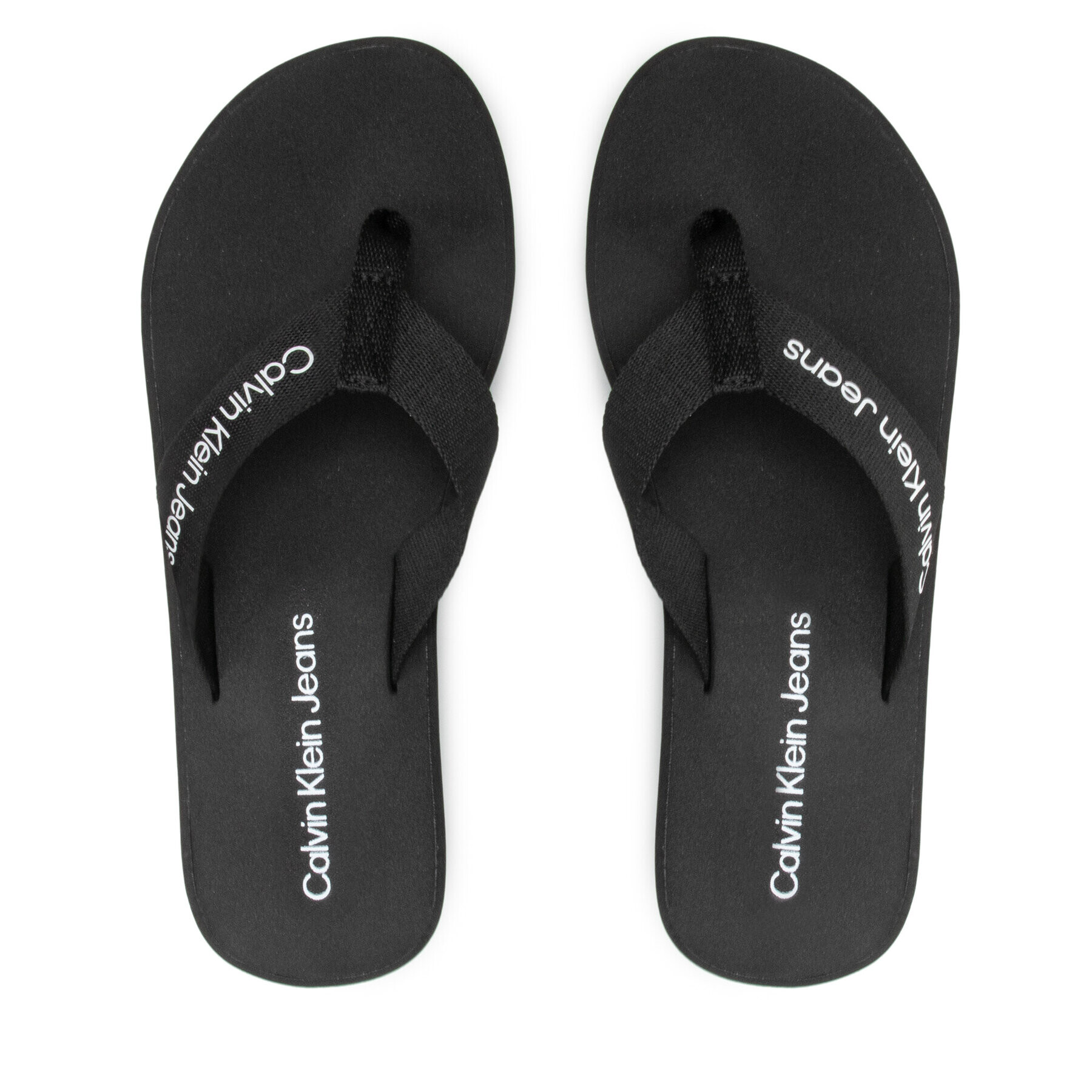 Calvin Klein Jeans Джапанки Beach Sandal Monogram YW0YW0064 Черен - Pepit.bg