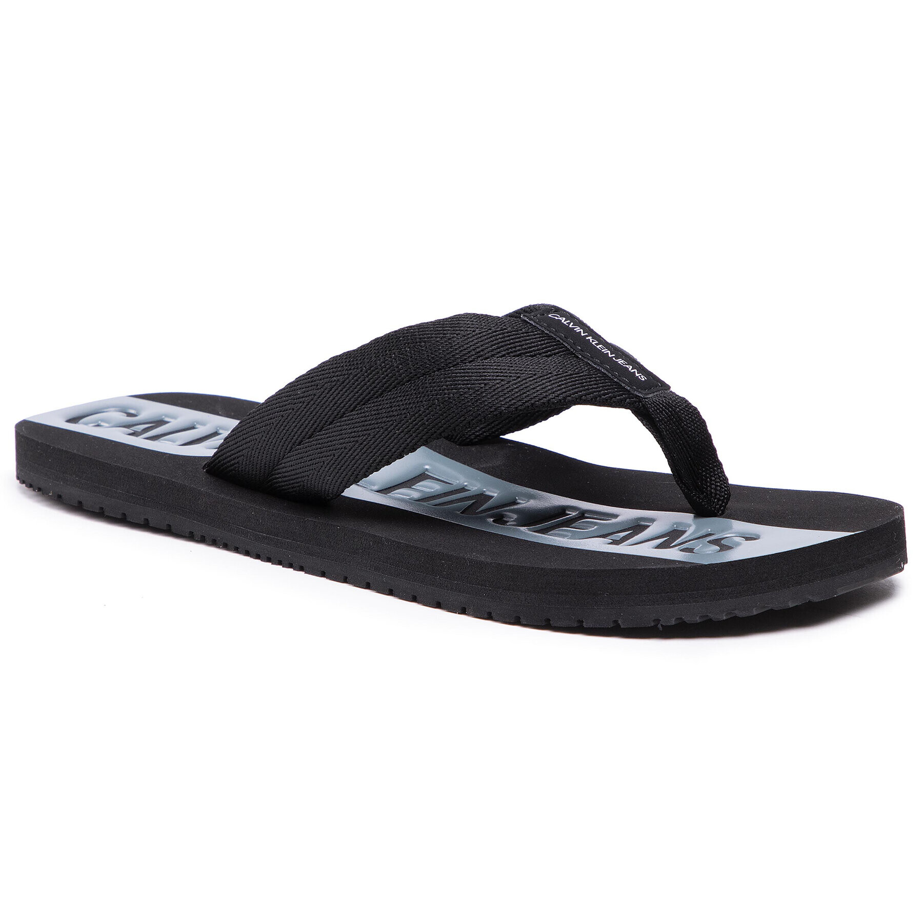 Calvin Klein Jeans Джапанки Beach Sandal Webbing Pes YM0YM00072 Черен - Pepit.bg