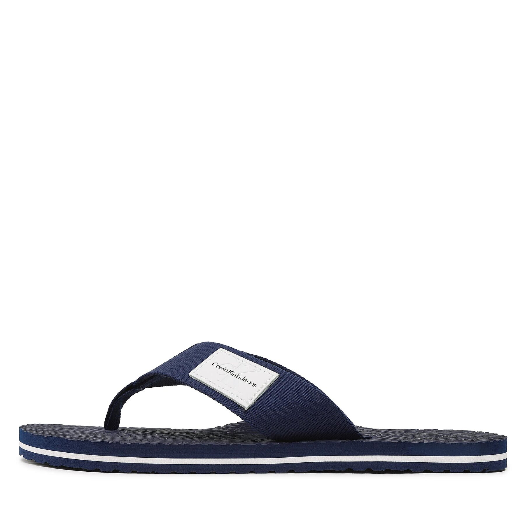 Calvin Klein Jeans Джапанки Beach Sandal Woven Patch YM0YM00657 Тъмносин - Pepit.bg