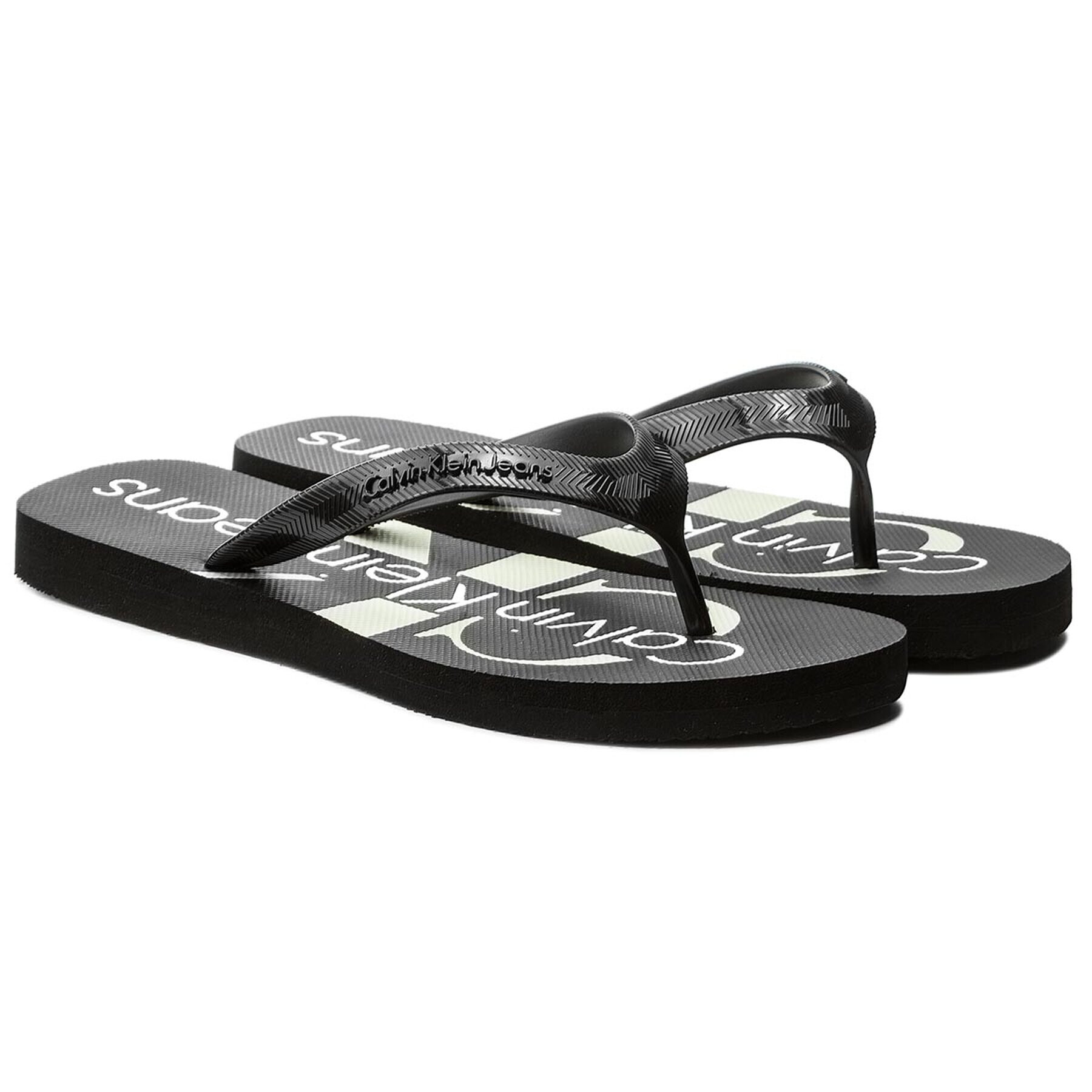 Calvin Klein Jeans Джапанки Dash S0063 Черен - Pepit.bg