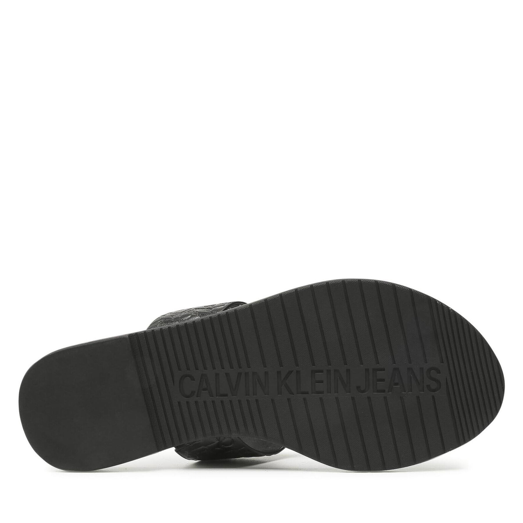 Calvin Klein Jeans Джапанки Flat Sandal Toe Slide Em Pa-Pl YW0YW00142 Черен - Pepit.bg