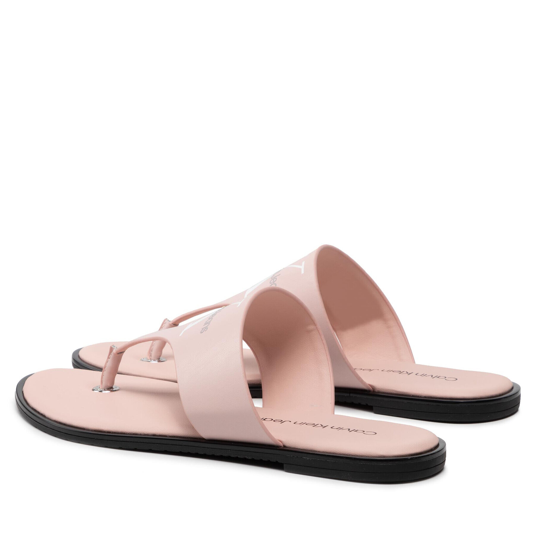 Calvin Klein Jeans Джапанки Flat Sandal Toe Slide Lth YW0YW00538 Розов - Pepit.bg