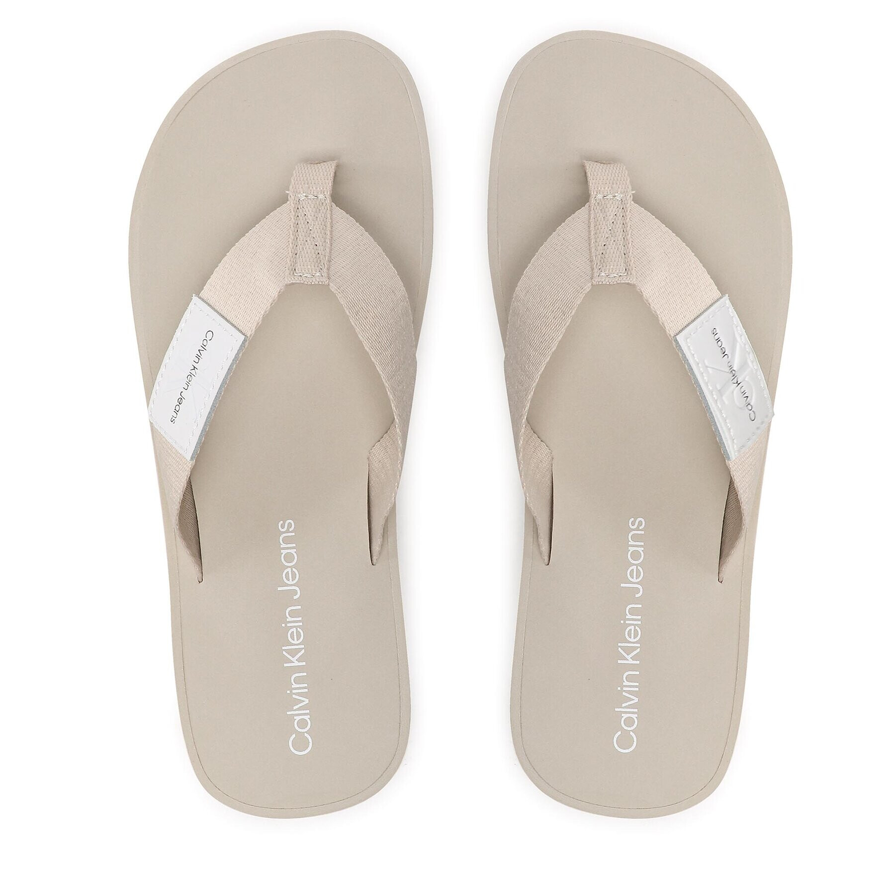 Calvin Klein Jeans Джапанки Flatform Flipflop YW0YW00993 Бежов - Pepit.bg