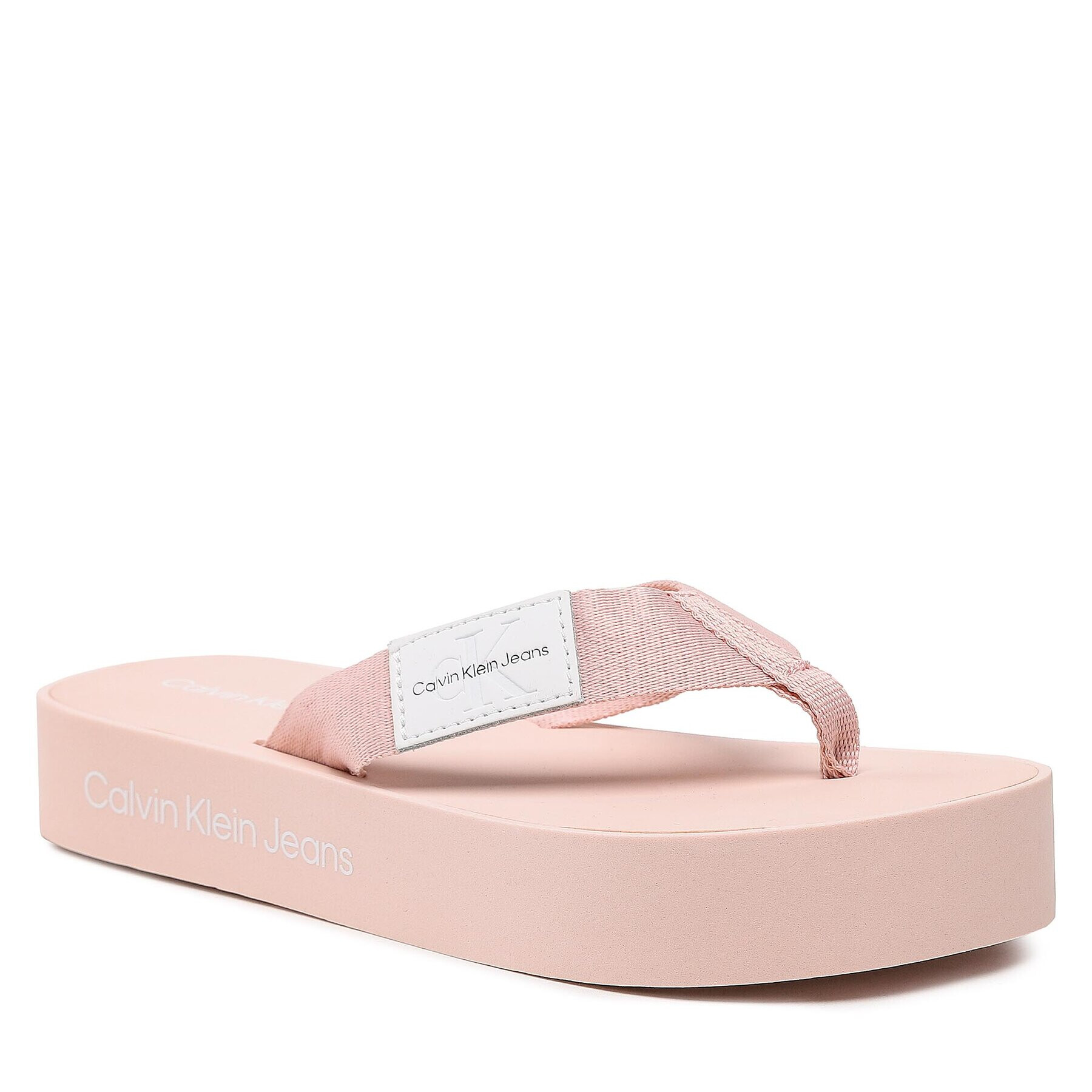 Calvin Klein Jeans Джапанки Flatform Flipflop YW0YW00993 Розов - Pepit.bg