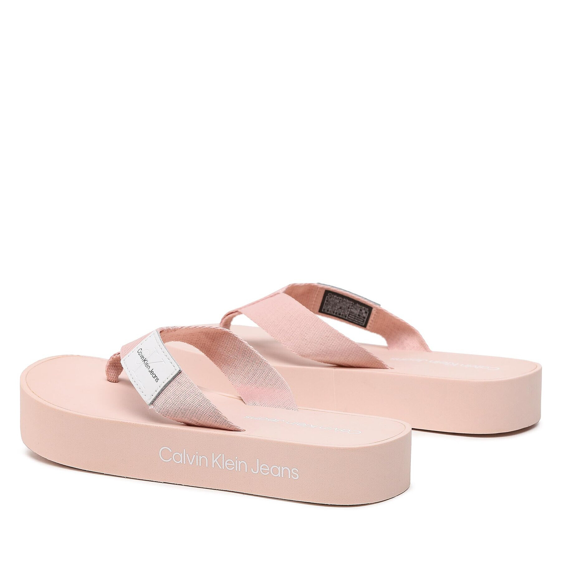 Calvin Klein Jeans Джапанки Flatform Flipflop YW0YW00993 Розов - Pepit.bg