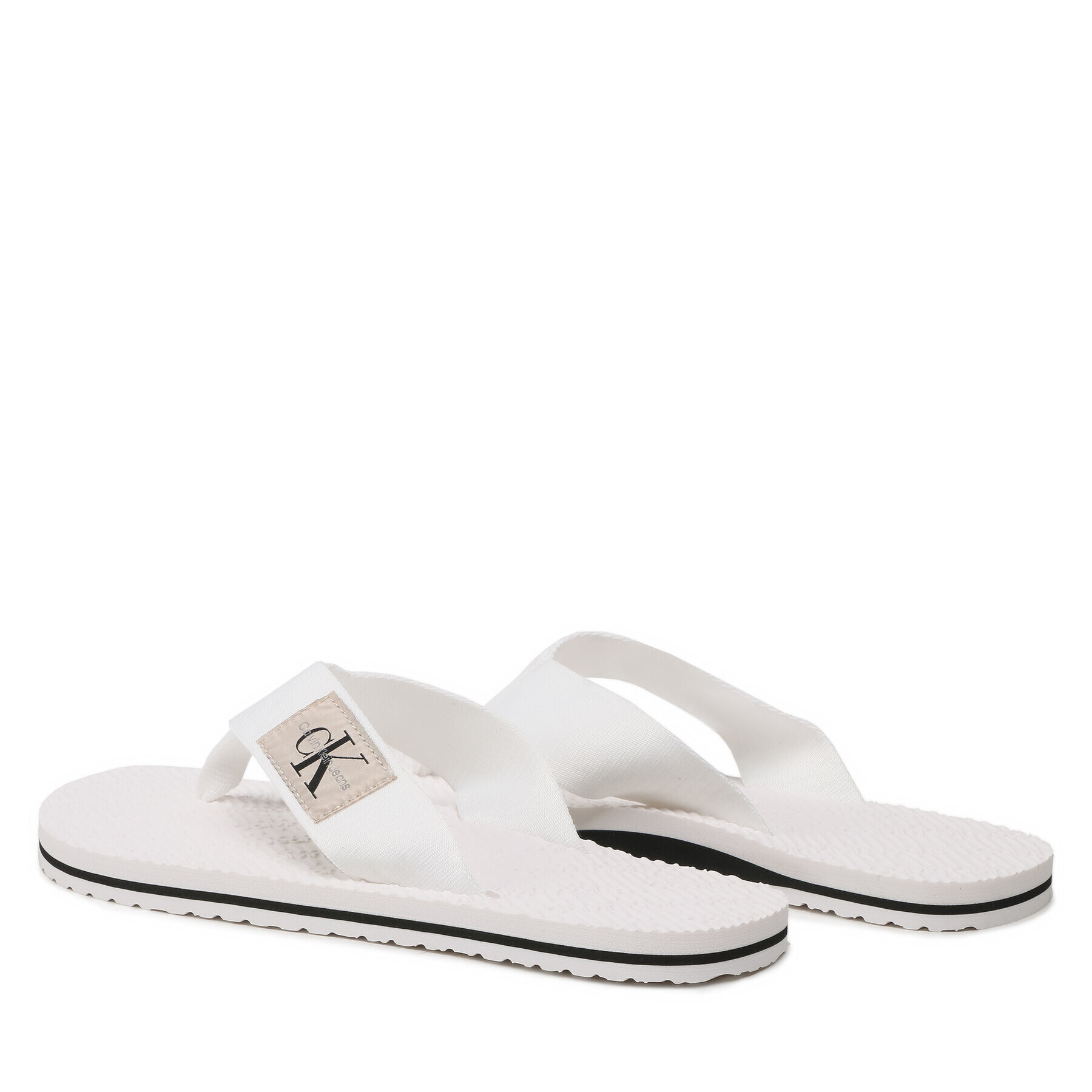 Calvin Klein Jeans Джапанки Flip Flop Webbing YM0YM00732 Бял - Pepit.bg