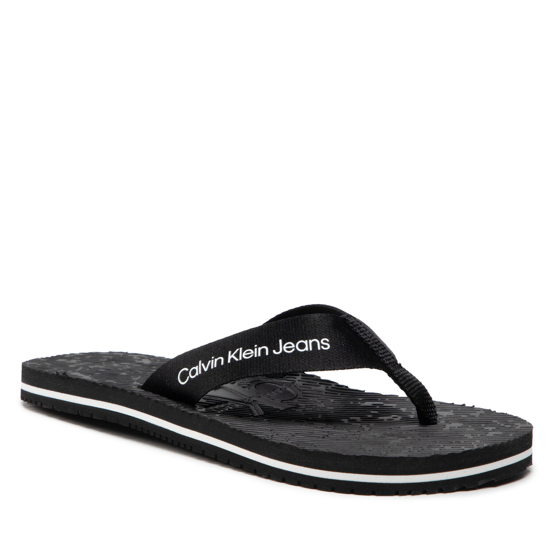 Calvin Klein Jeans Джапанки Flipflop Webbing 2 YW0YW00651 Черен - Pepit.bg