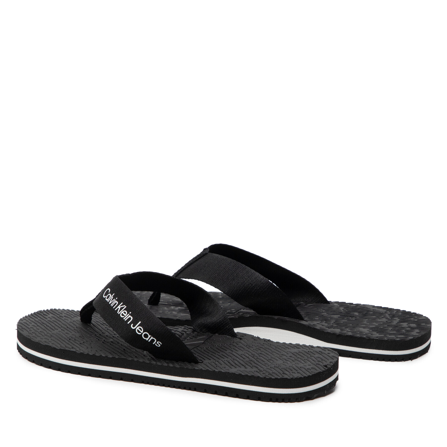 Calvin Klein Jeans Джапанки Flipflop Webbing 2 YW0YW00651 Черен - Pepit.bg