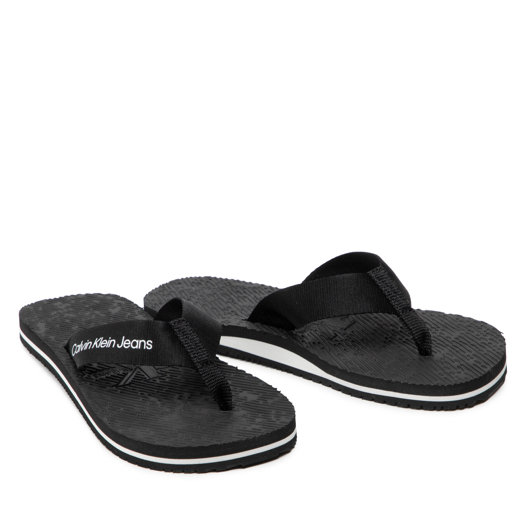 Calvin Klein Jeans Джапанки Flipflop Webbing 2 YW0YW00651 Черен - Pepit.bg