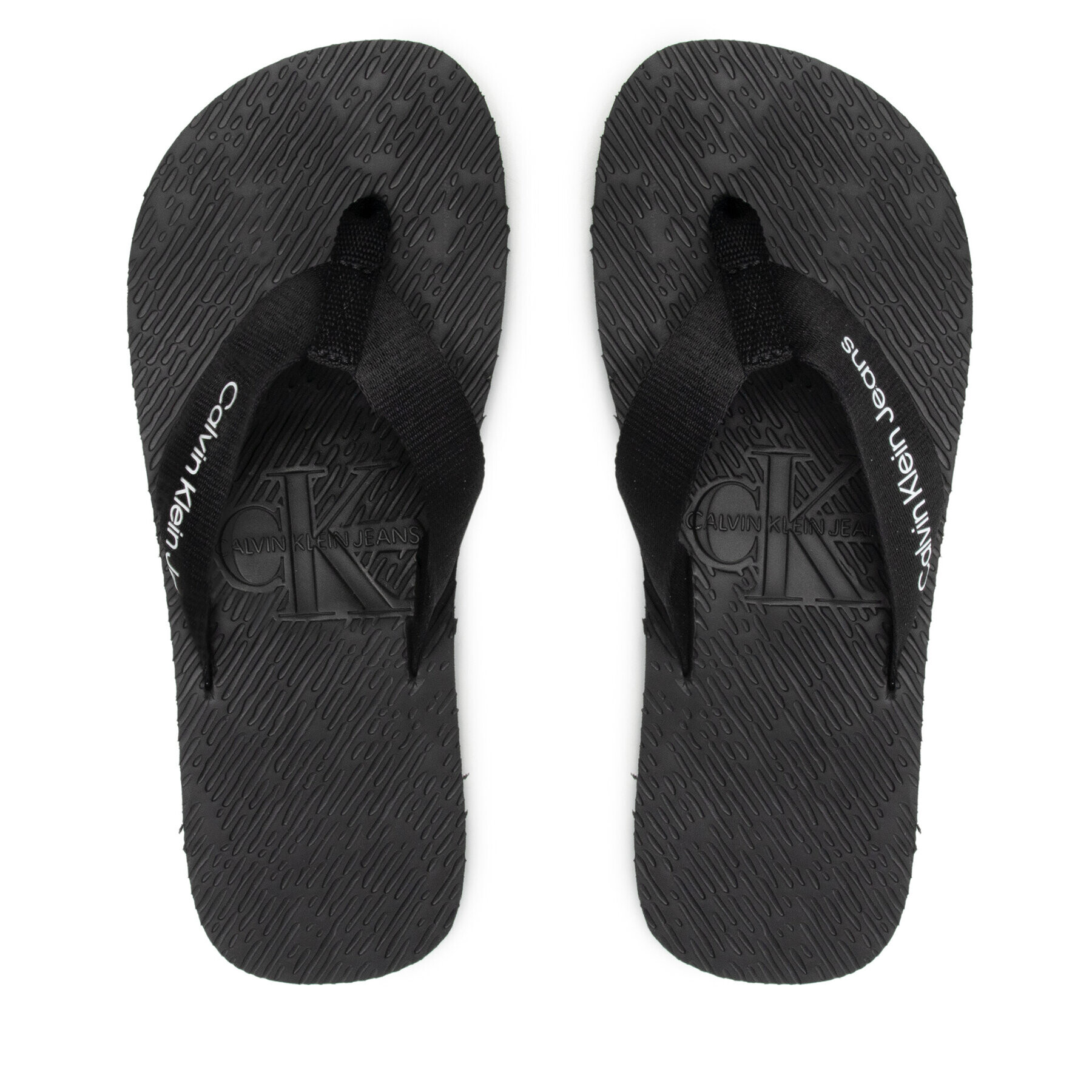 Calvin Klein Jeans Джапанки Flipflop Webbing 2 YW0YW00651 Черен - Pepit.bg