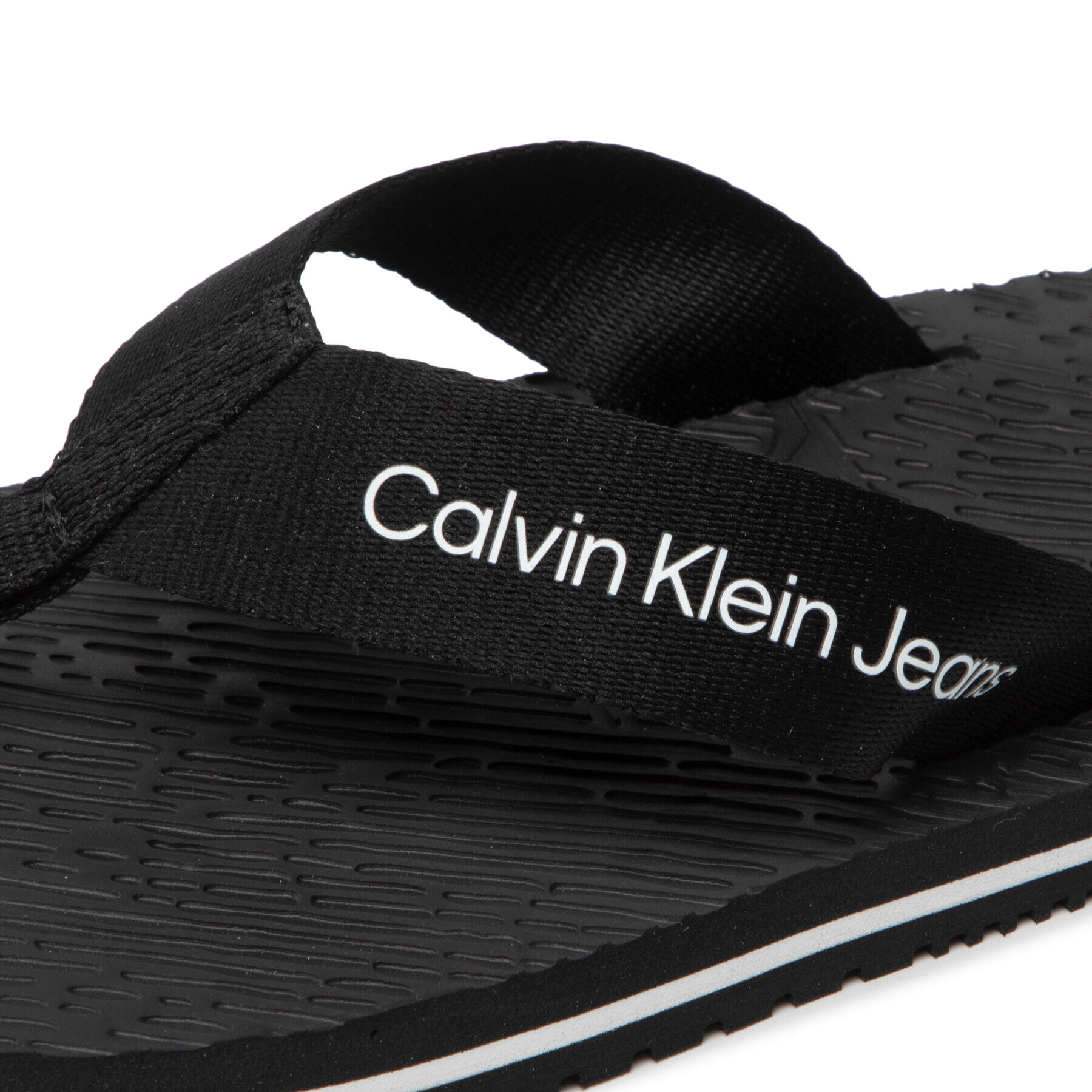 Calvin Klein Jeans Джапанки Flipflop Webbing 2 YW0YW00651 Черен - Pepit.bg