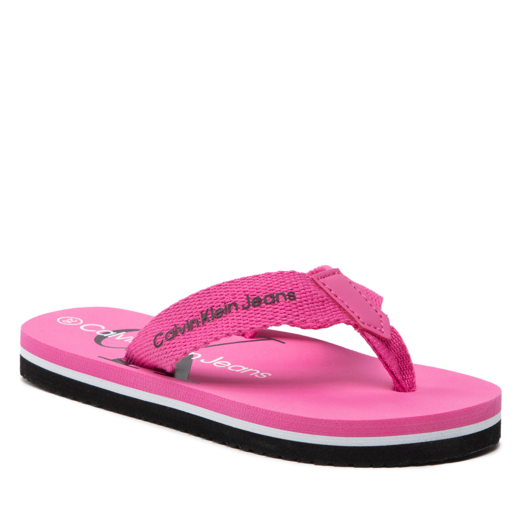 Calvin Klein Jeans Джапанки Logo Print Flip Flop V3A8-80217-0058 M Розов - Pepit.bg