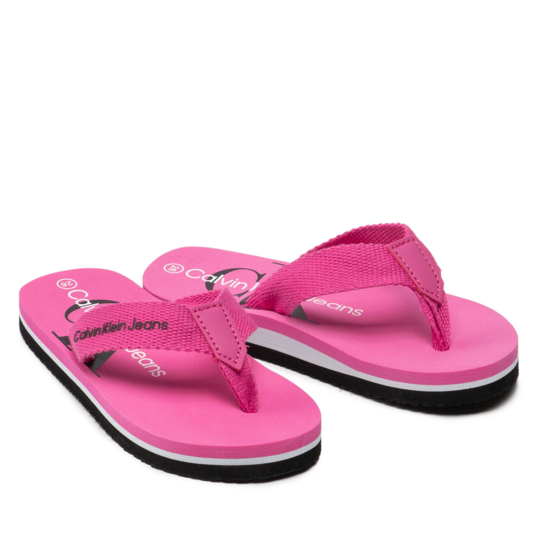 Calvin Klein Jeans Джапанки Logo Print Flip Flop V3A8-80217-0058 M Розов - Pepit.bg